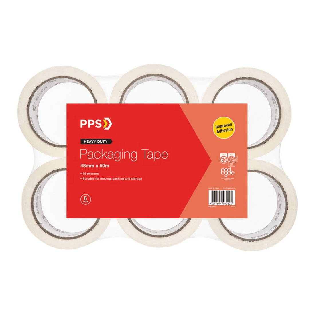 PPS Heavy Duty 48mm x 50m Clear Packaging Tape 6 Pack - Kmart