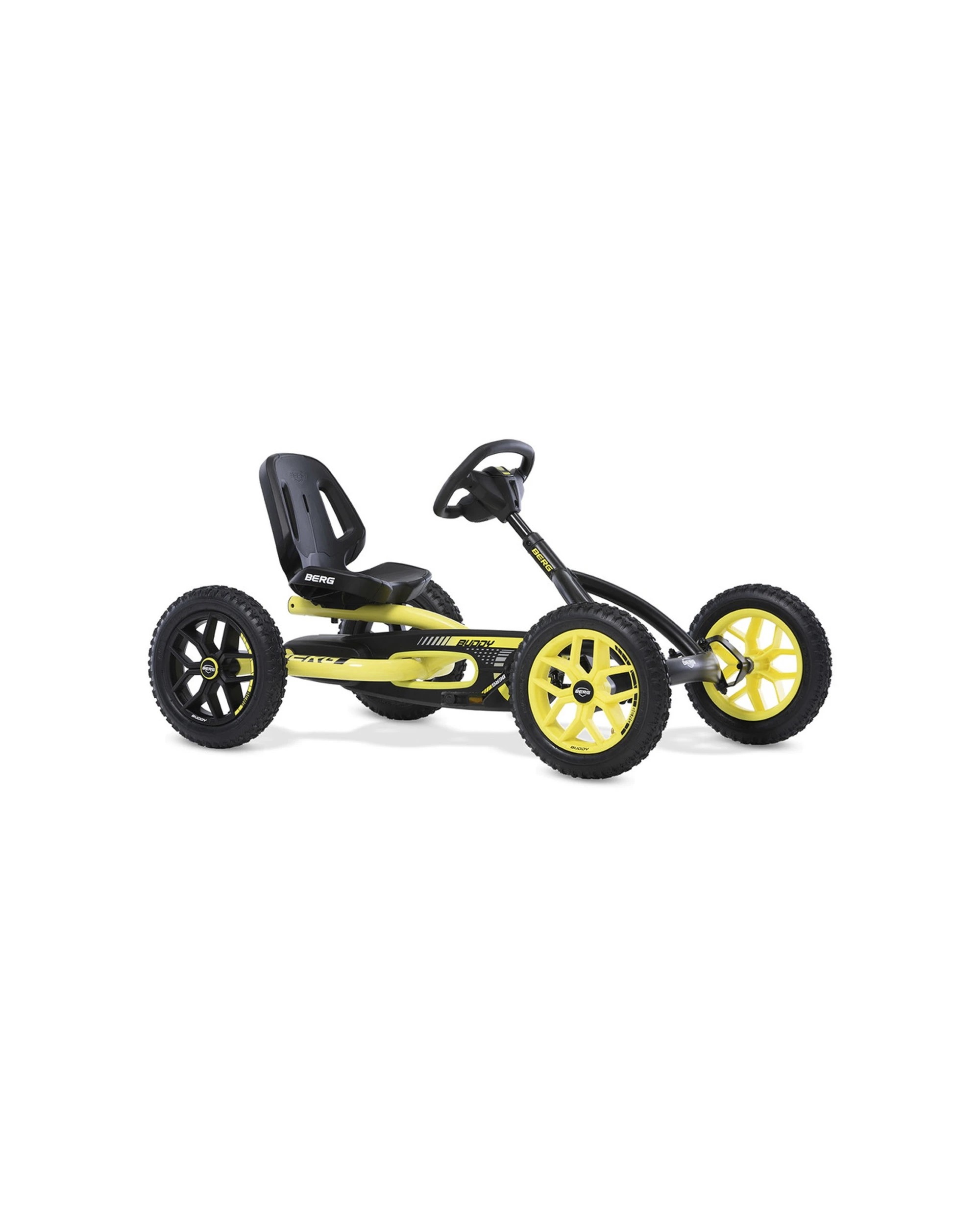 1 Berg Buddy Cross 2.0 Kids Pedal Go Kart Yellow Black 3-8 Years Ride On Toy - Yellow, 1 of 4