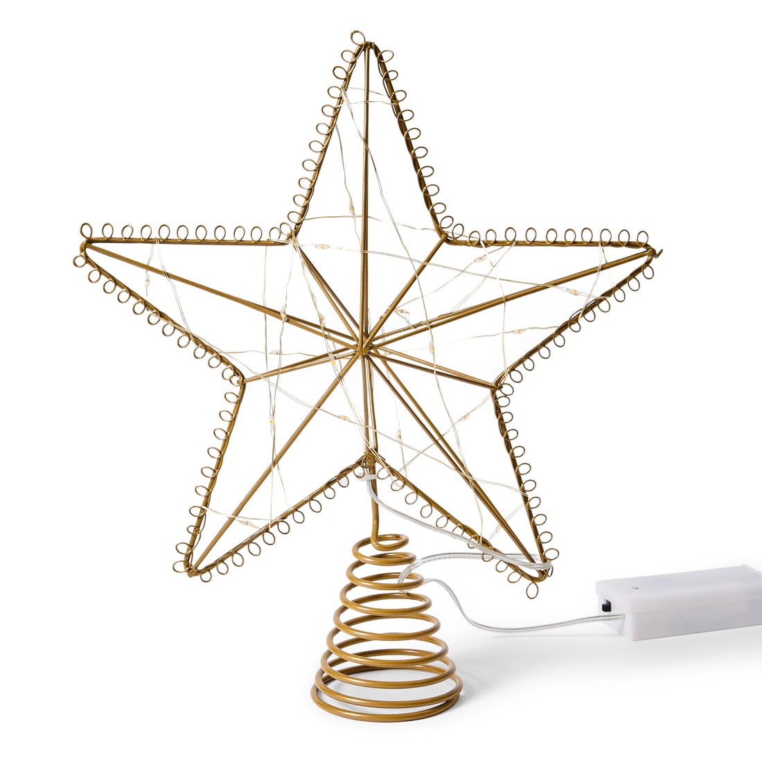 4 LED Light Up Wire Star Tree Topper, 4 of 9