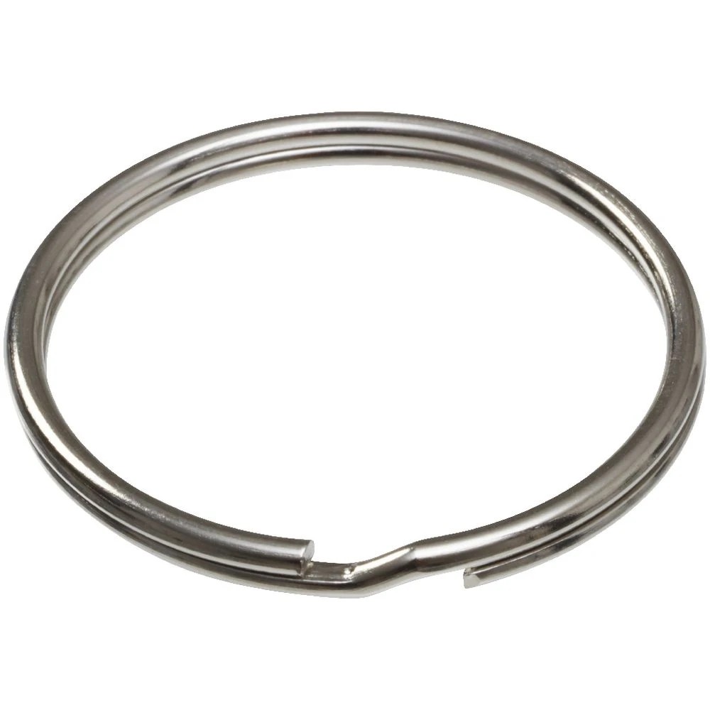 2 J.Burrows Split Key Rings 38mm Silver 10 Pack, 2 of 2