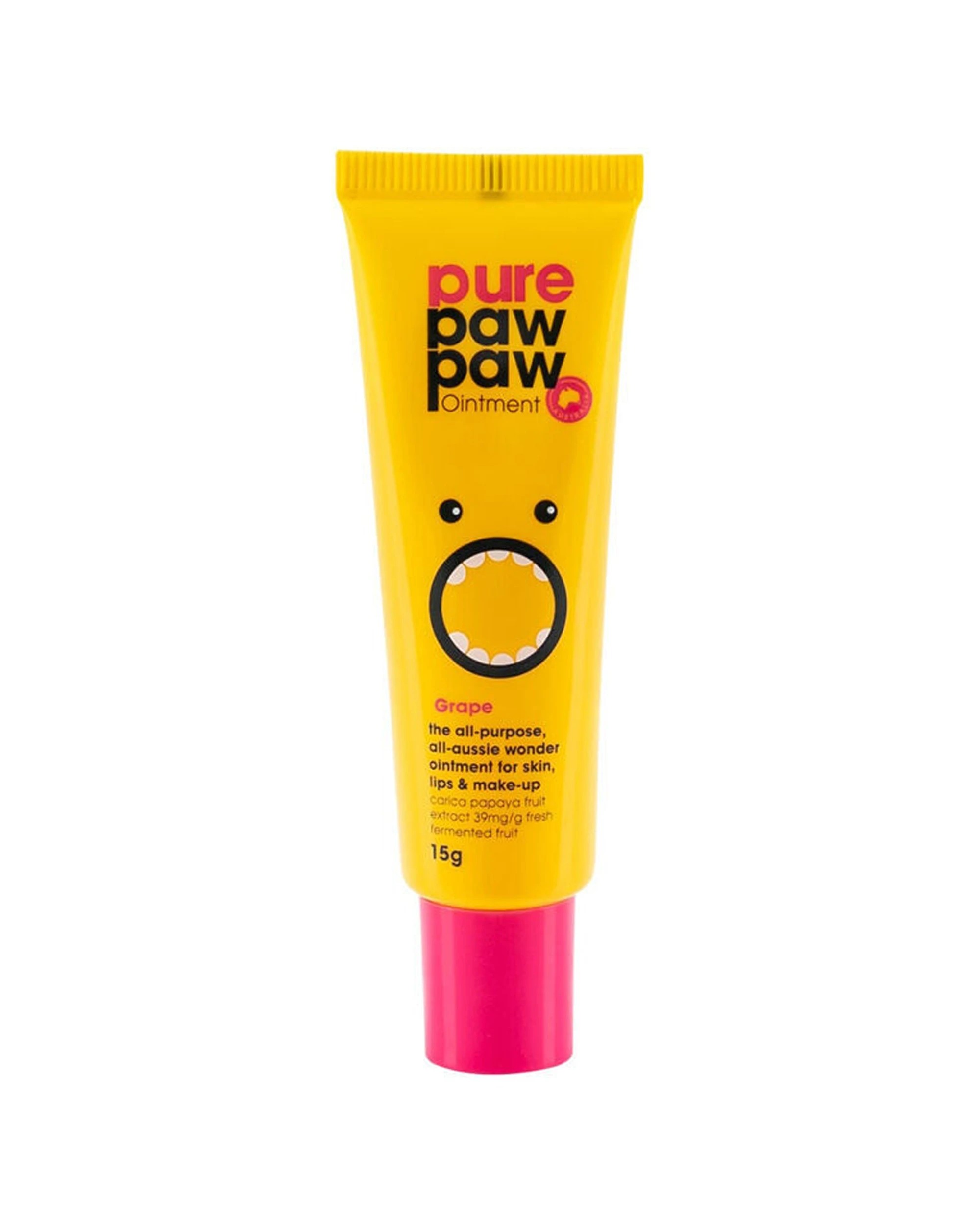 2 Pure Paw Paw 6Pk Ointment Skin Lip Balm Grape Flavour 15G - Yellow, 2 of 2