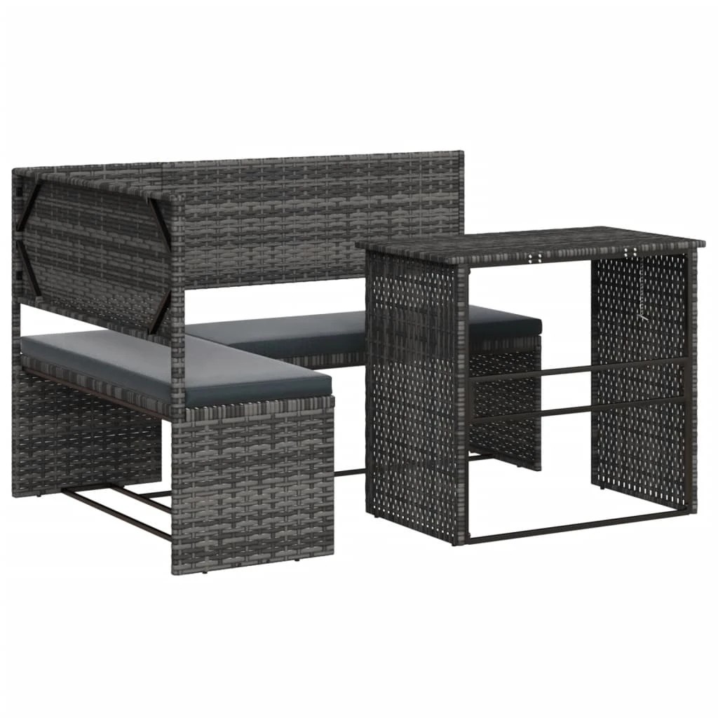 1 vidaXL garden sofa Foldable - Grey, 1 of 8