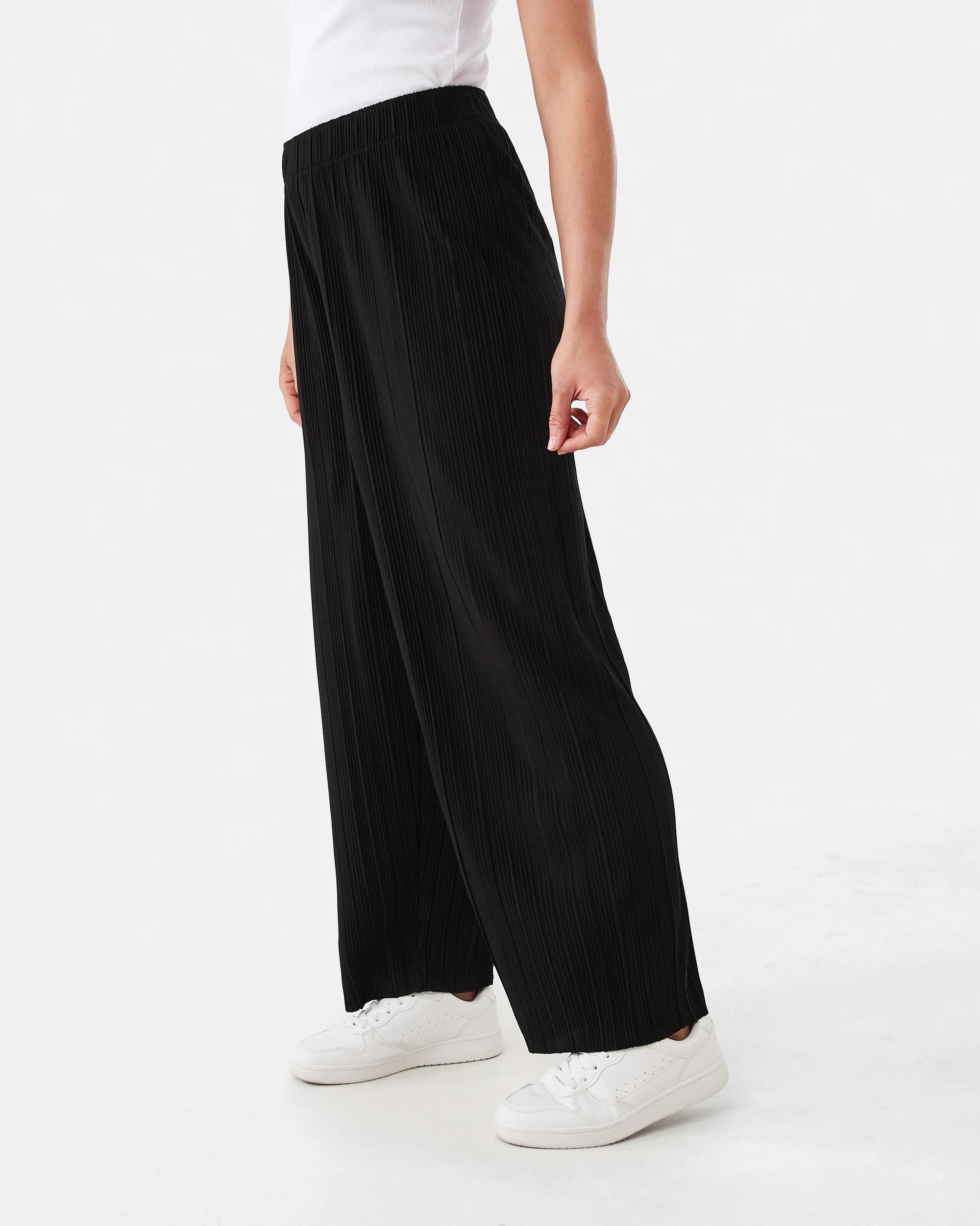 2 Plisse Pants Black, 2 of 4