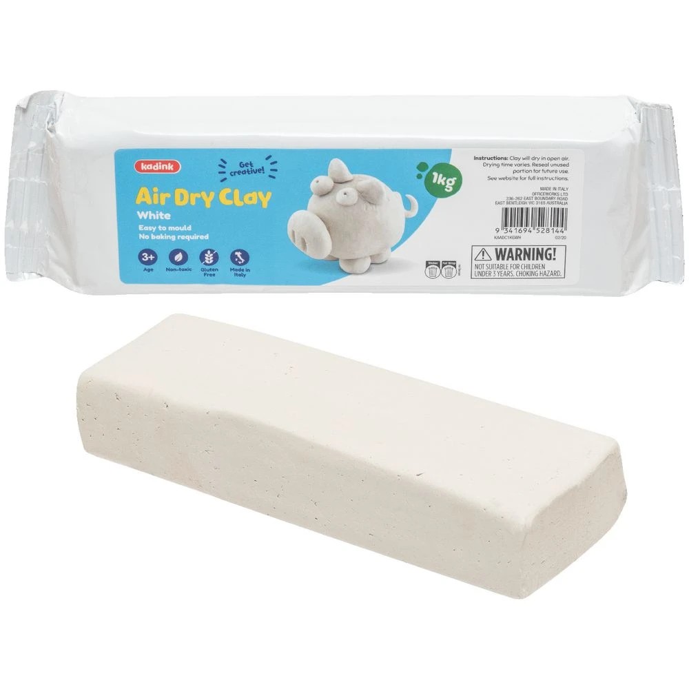 3 Kadink Air Drying Clay 1kg White, 3 of 6