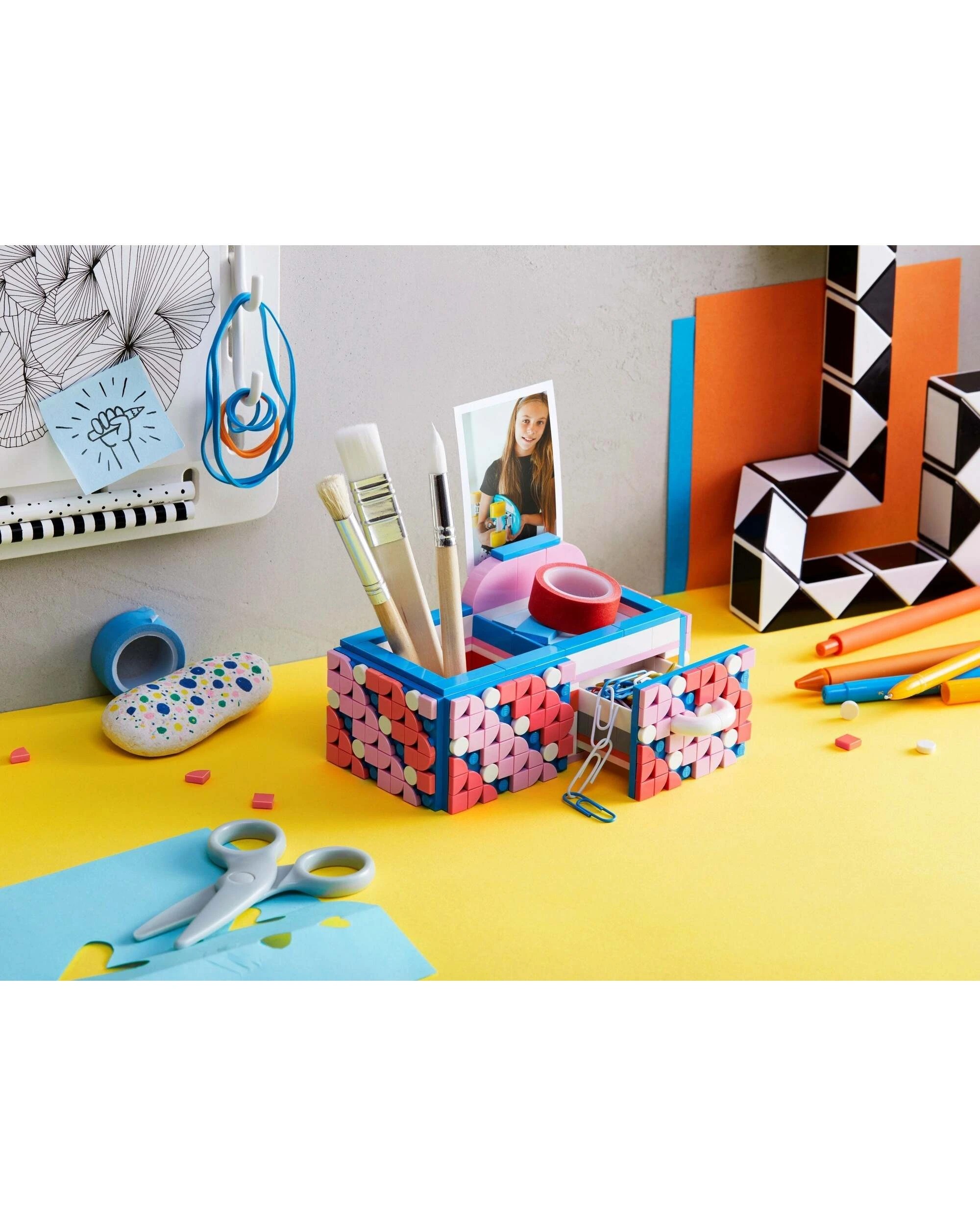 4 LEGO 41907 DOTS Desk Organizer with Drawer, DIY Craft Set, 4 of 5