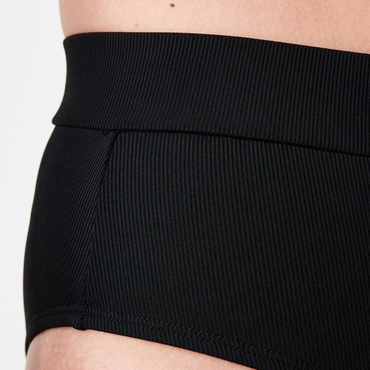4 Ribbed Shapewear High Waist Bikini Briefs BLACK, 4 of 5