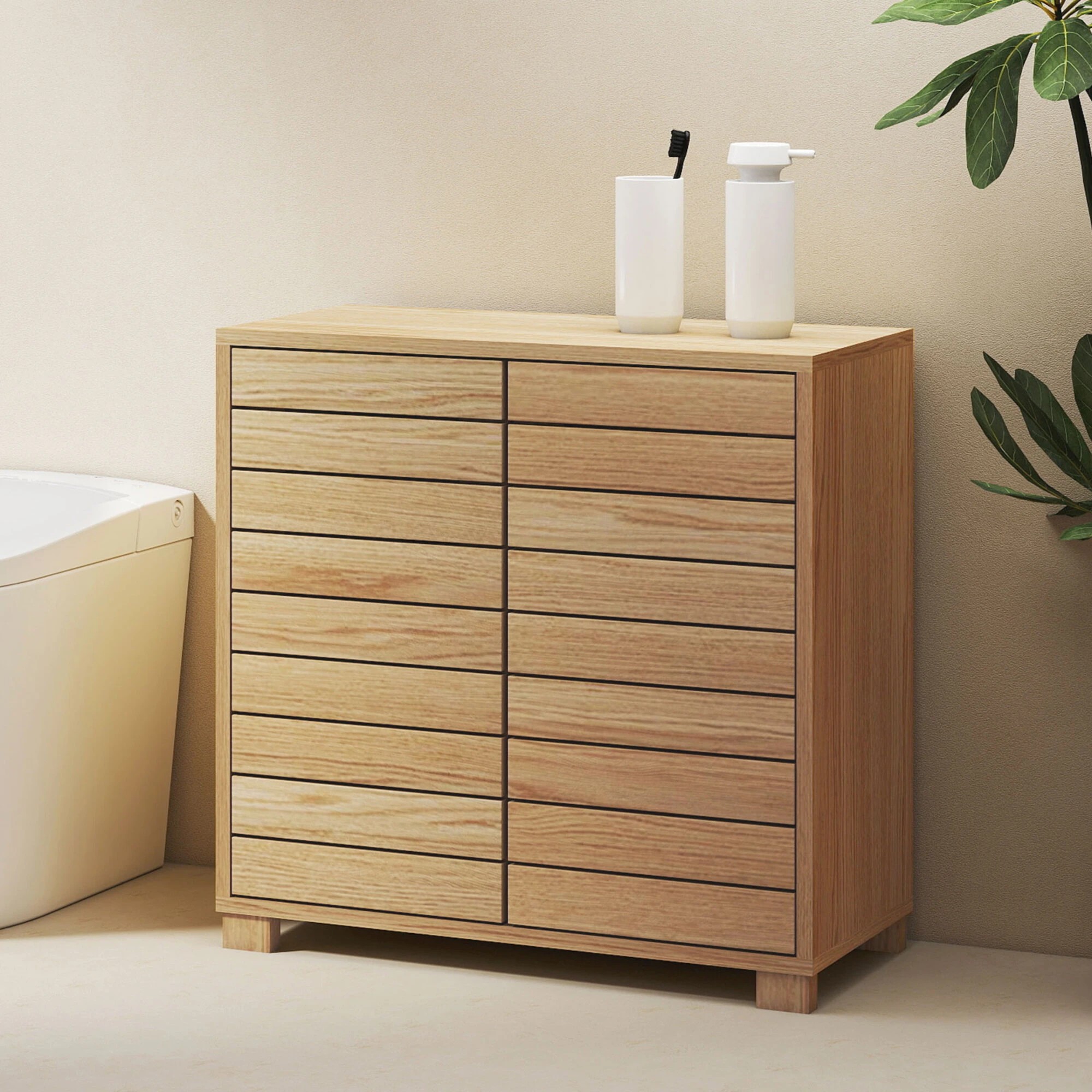 7 Levede Bathroom Storage Cabinet Freestanding Adjustable Shelf Cupboard Organiser, 7 of 9
