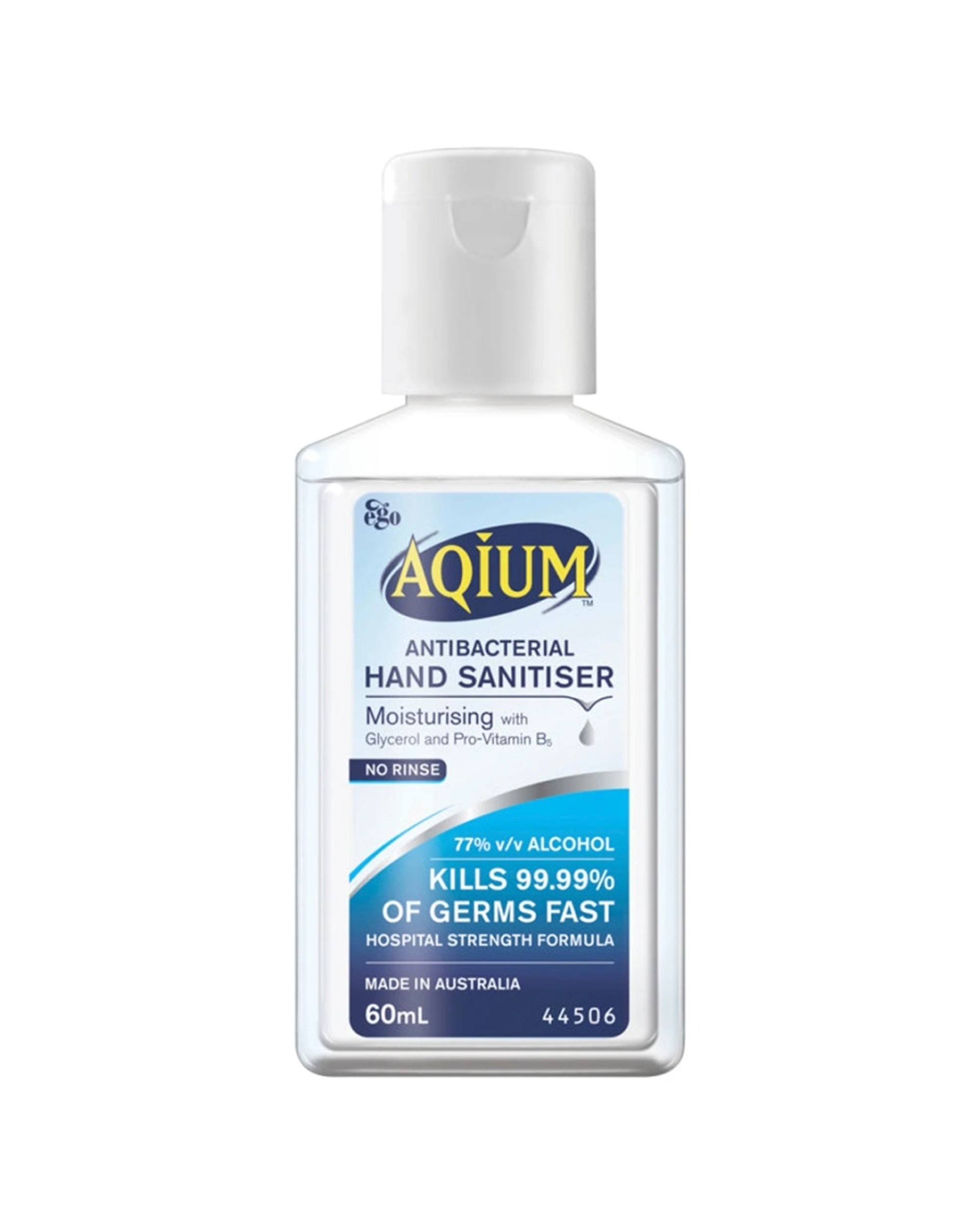 1 Ego Aqium Antibacterial Hand Sanitiser 60ml, 1 of 1