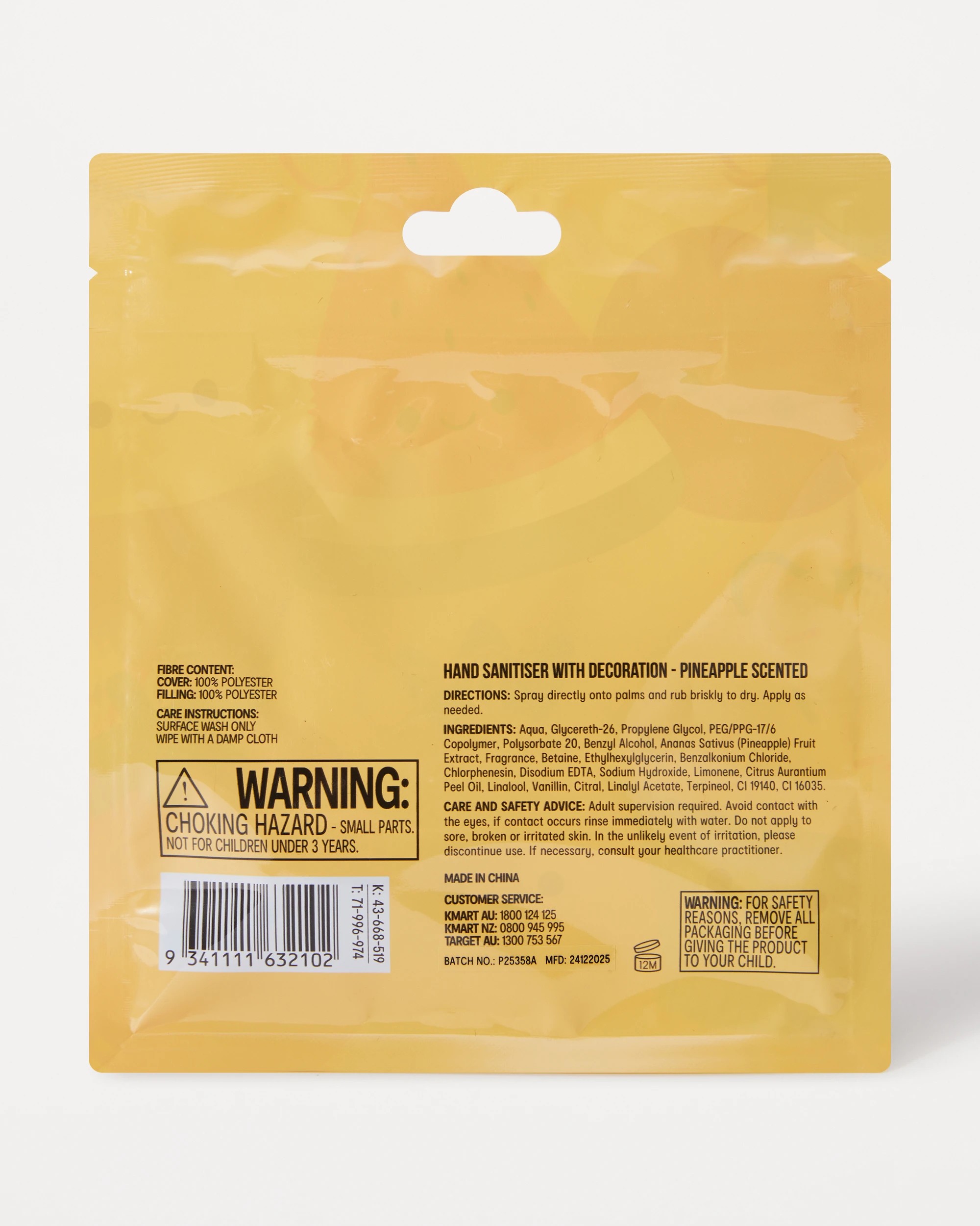 6 OXX Bodycare Hand Sanitiser with Decoration 30ml - Pineapple Scented, 6 of 6