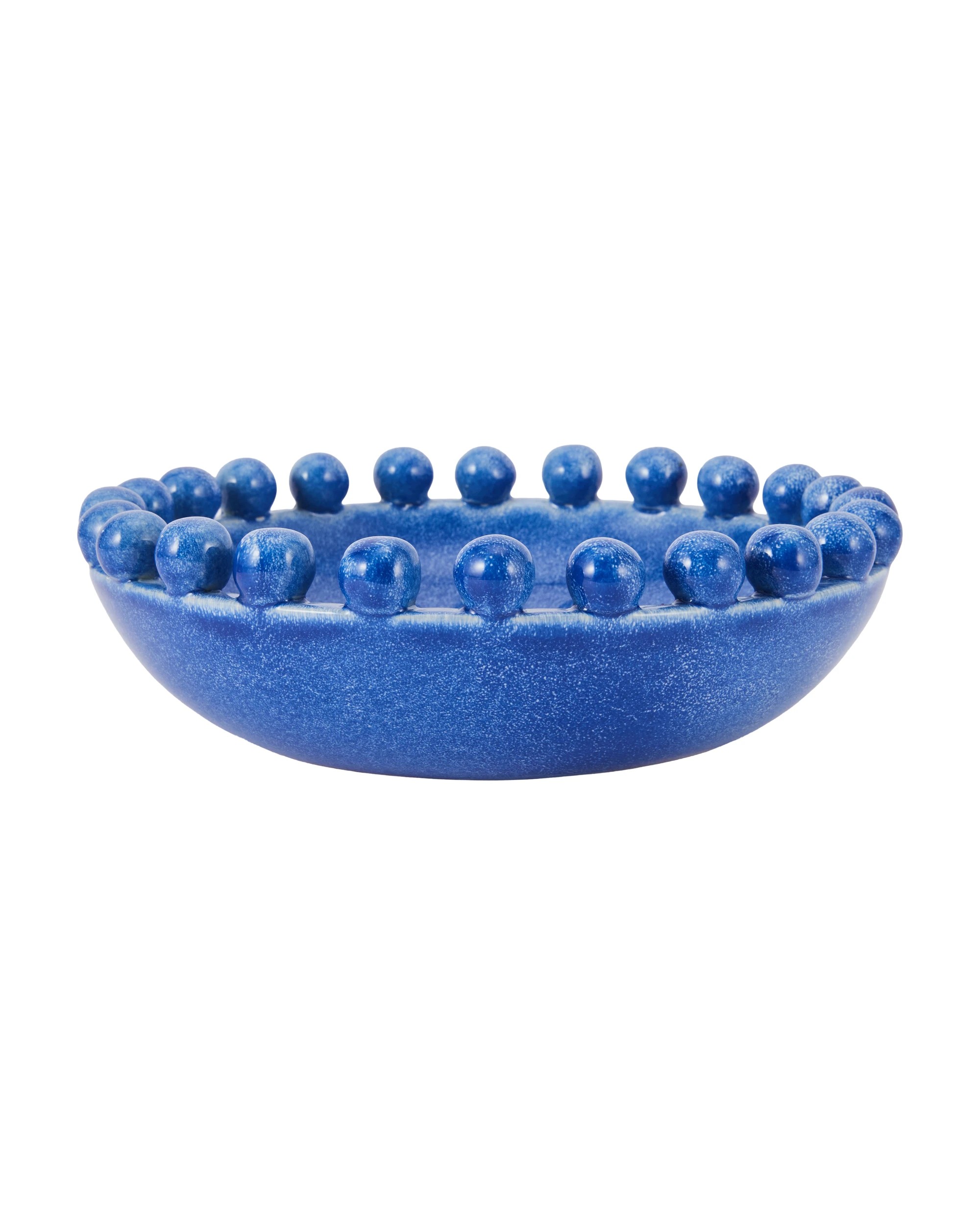2 Blue Beaded Edge Decor Bowl, 2 of 5