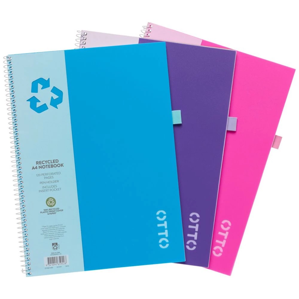 5 Otto A4 Recycled Notebook 120 Page Purple, 5 of 5