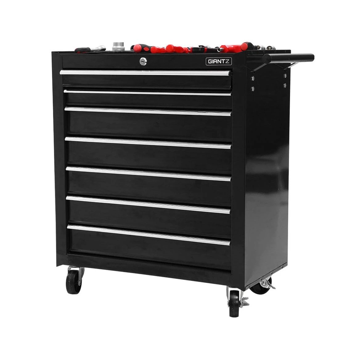 3 Giantz 7 Drawer Tool Box Cabinet Chest Trolley Storage Garage Toolbox - Black, 3 of 7
