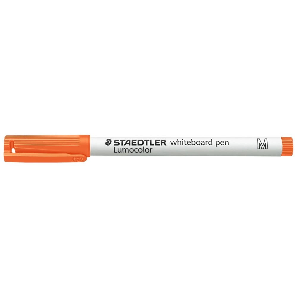 2 Staedtler Lumocolor Compact Whiteboard Bullet Pen Orange, 2 of 5