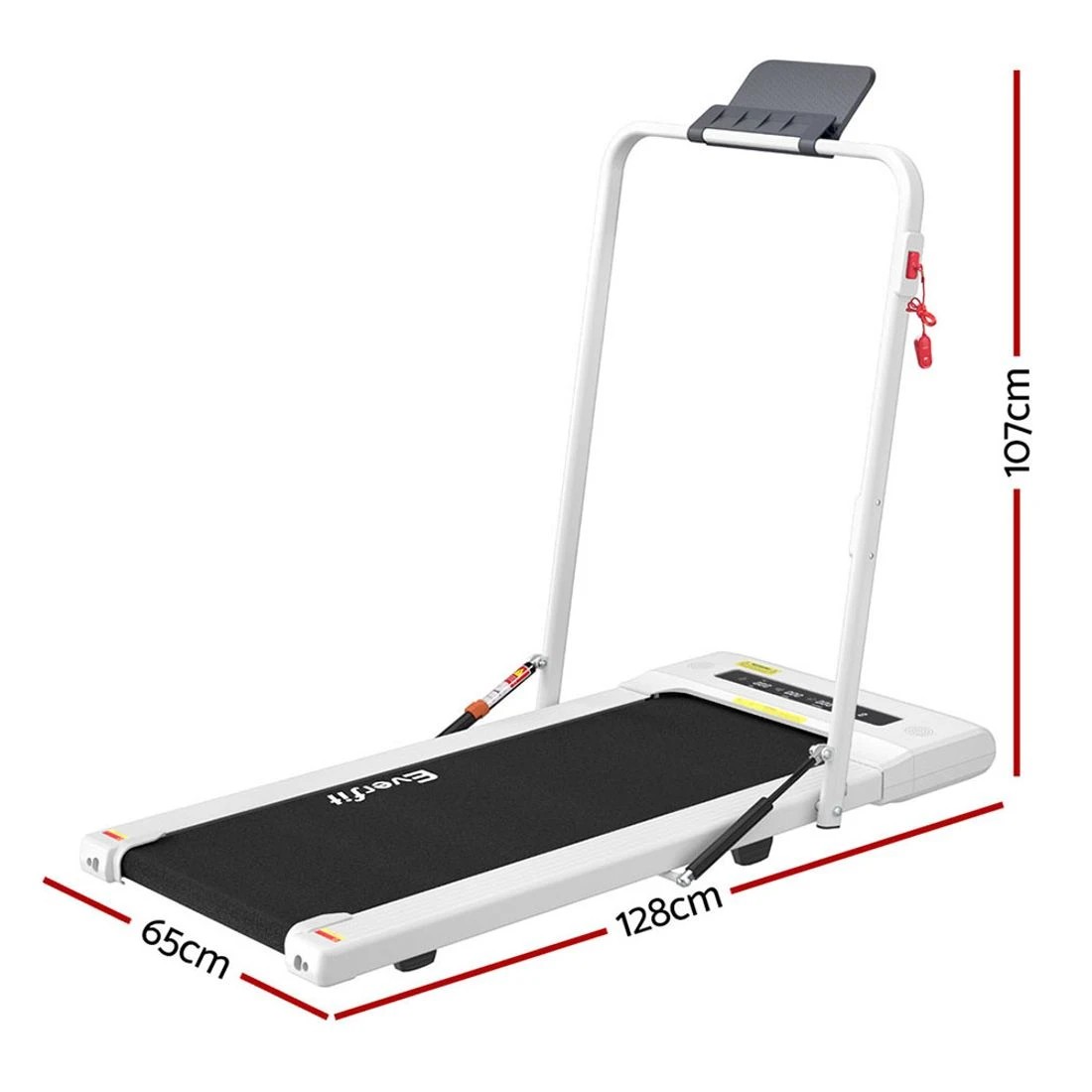 2 Everfit Treadmill Electric Walking Pad Under Desk Home Gym Fitness 400mm - White, 2 of 6