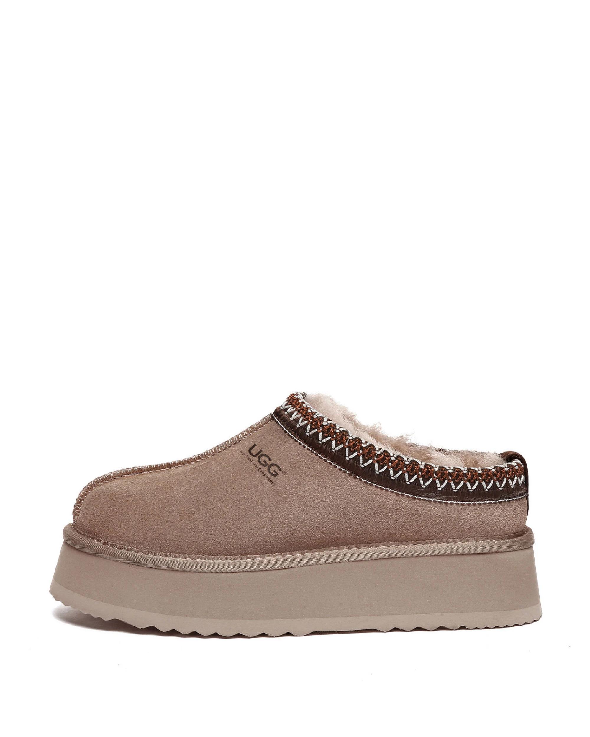 4 Australian Shepherd UGG Unisex Ventus Cow Suede Platform BROWN, 4 of 5