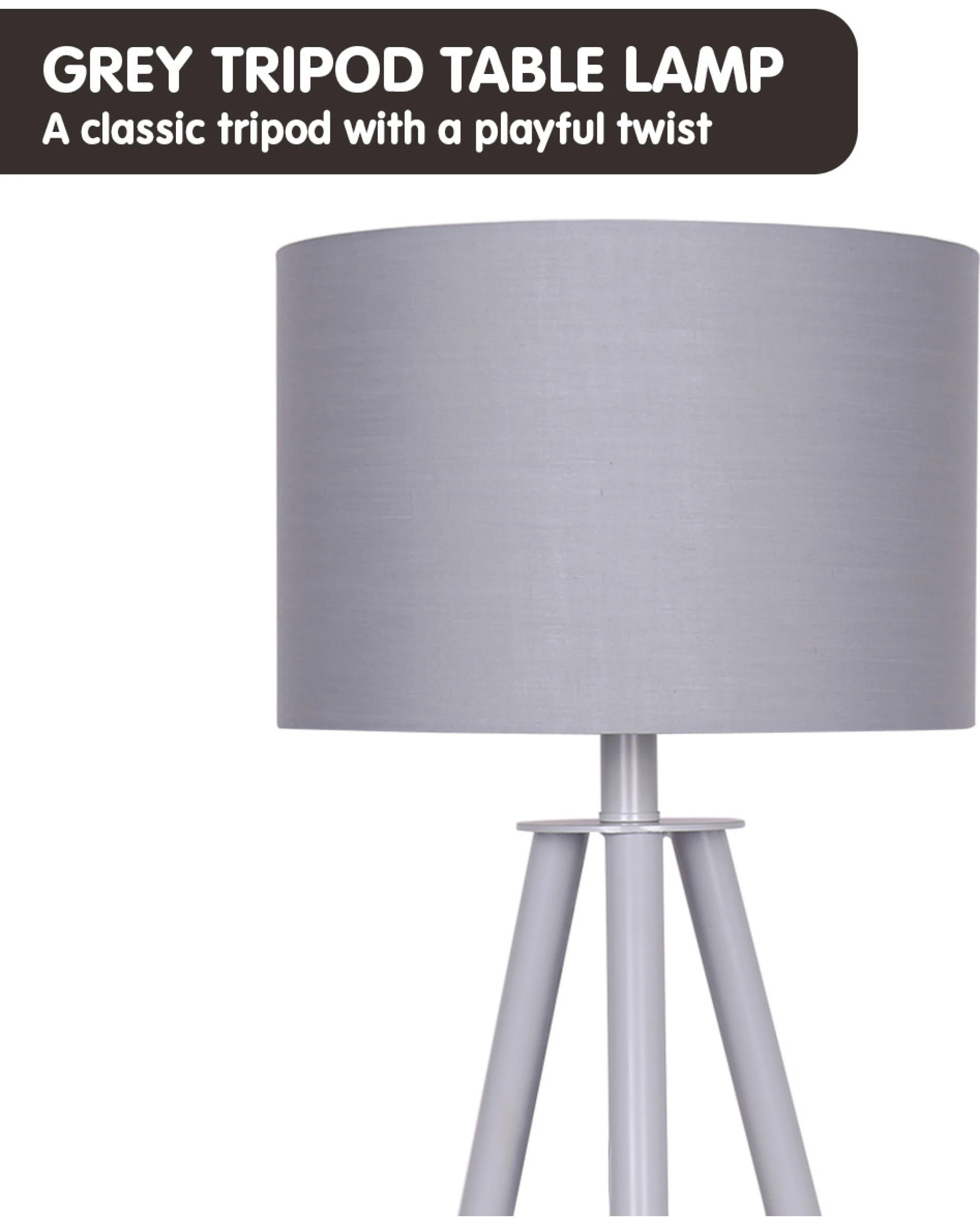 2 Sarantino Tripod Desk Lamp in Metal and Wood Nordic Minimalist Light, 2 of 6