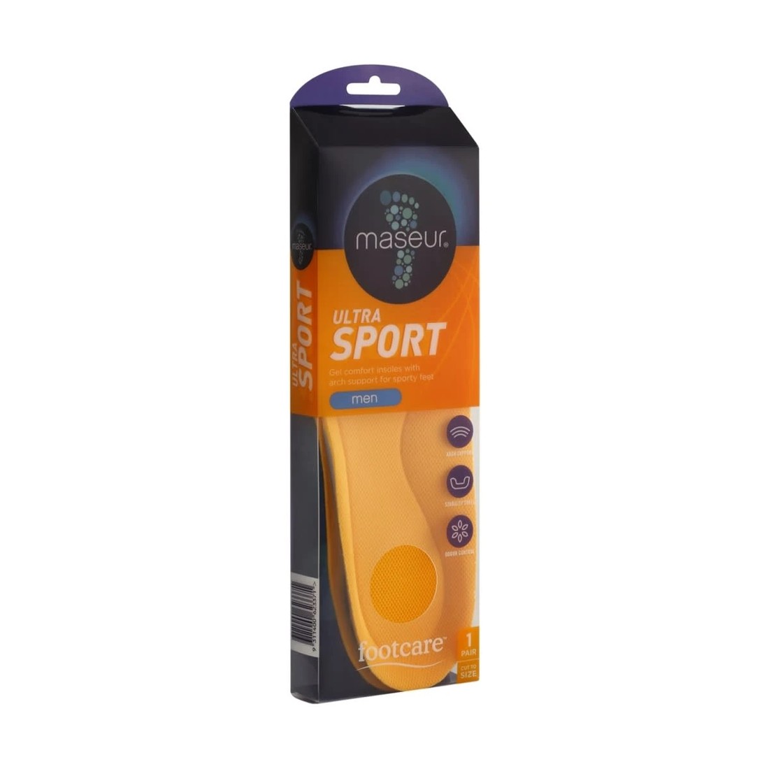 1 Footcare Ultra Sport Insoles - Yellow, 1 of 4