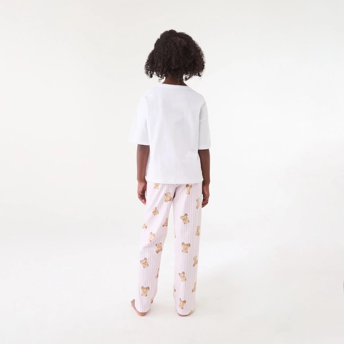 2 T-shirt and Pants Pyjama Set Pnk Teddy, 2 of 8