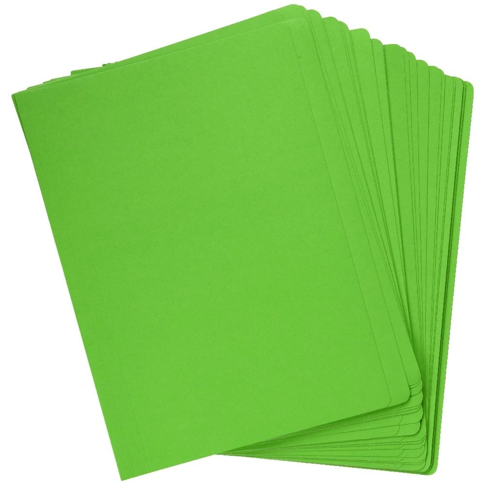 2 J.Burrows A4 Manila Folder Lime 25 Pack, 2 of 4