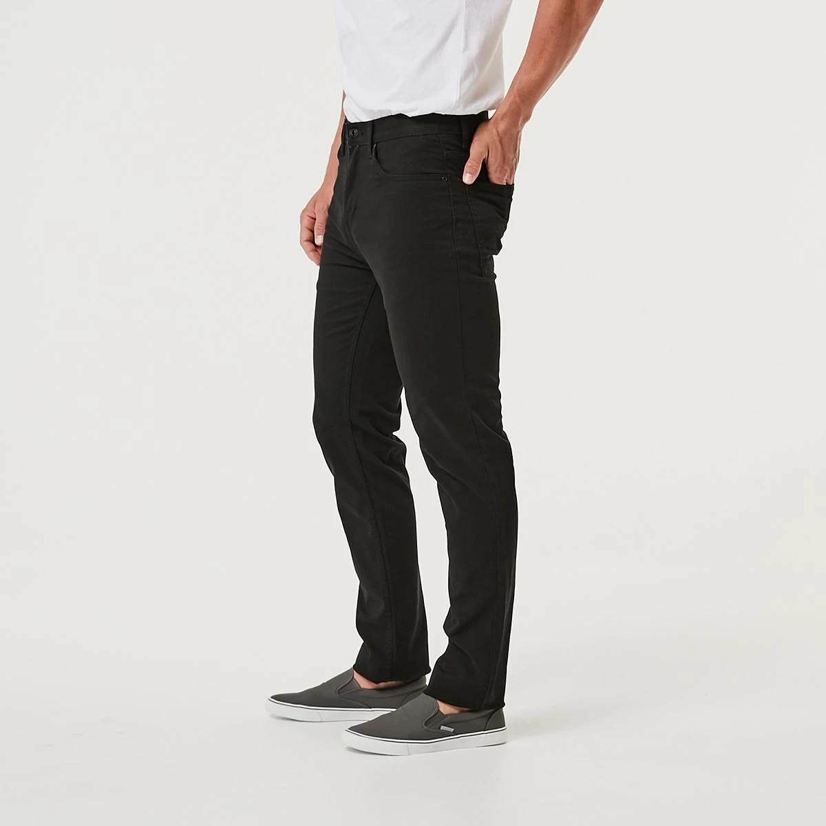 3 Straight Stretch Jeans SOLID BLACK, 3 of 5