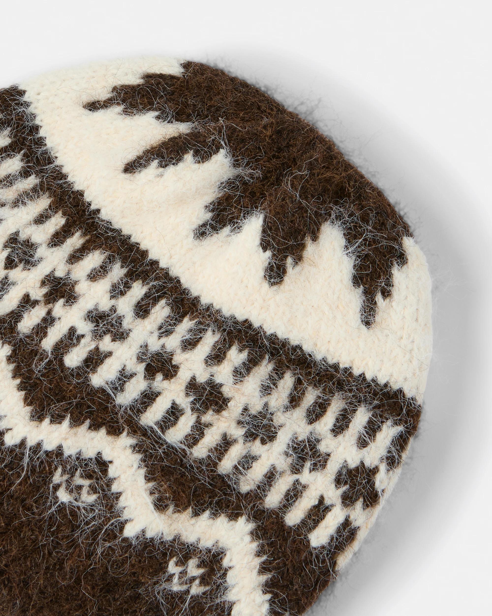 3 Nordic Knit Beanie Brown, 3 of 3