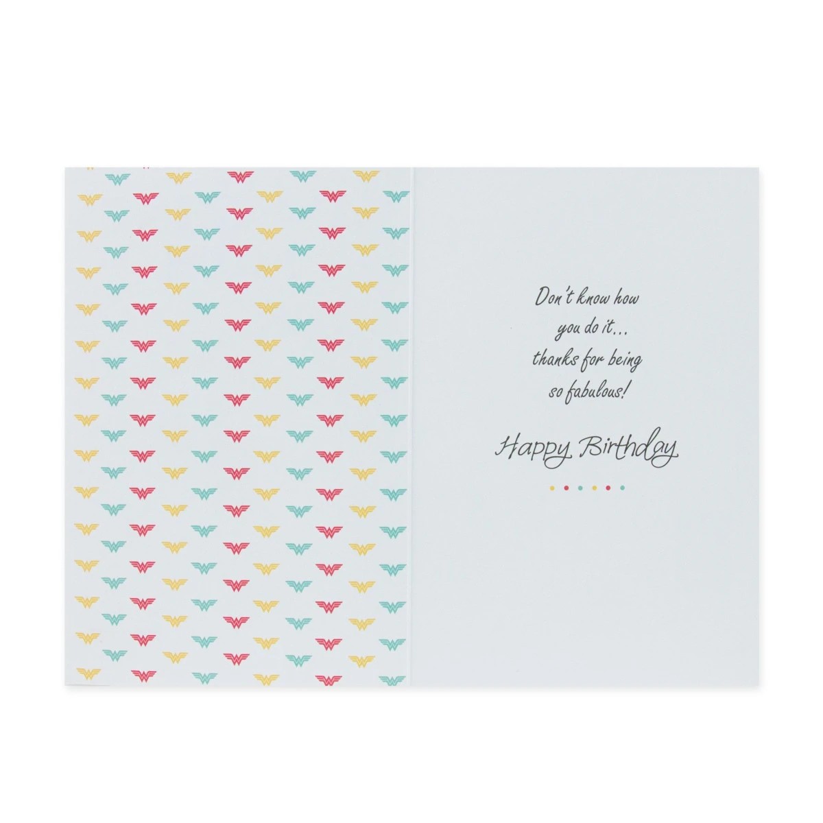 2 Connections from Hallmark DC Comics Wonder Woman Birthday Card for Mum - Save The Day, 2 of 3