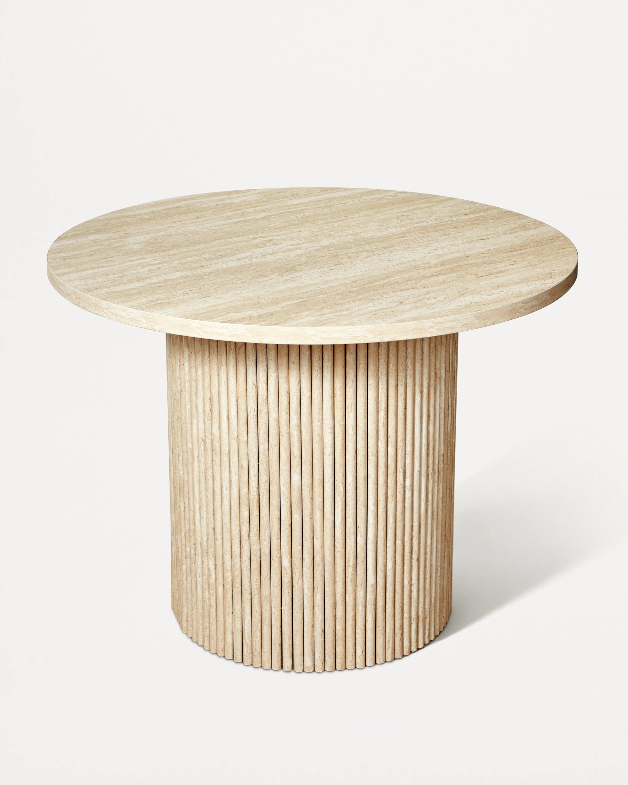 1 Ryan Travertine Look Dining Table, 1 of 6