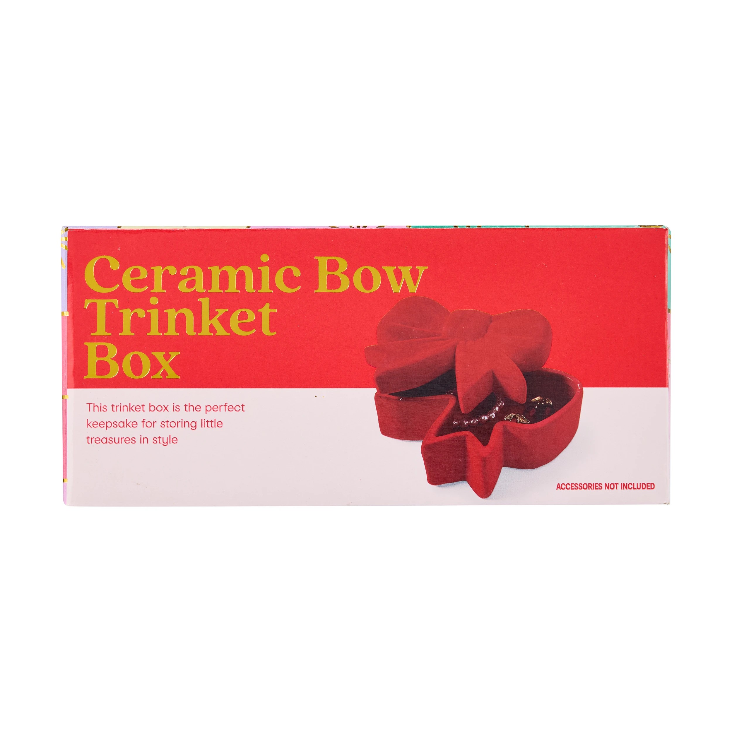 1 Ceramic Bow Trinket Box, 1 of 5