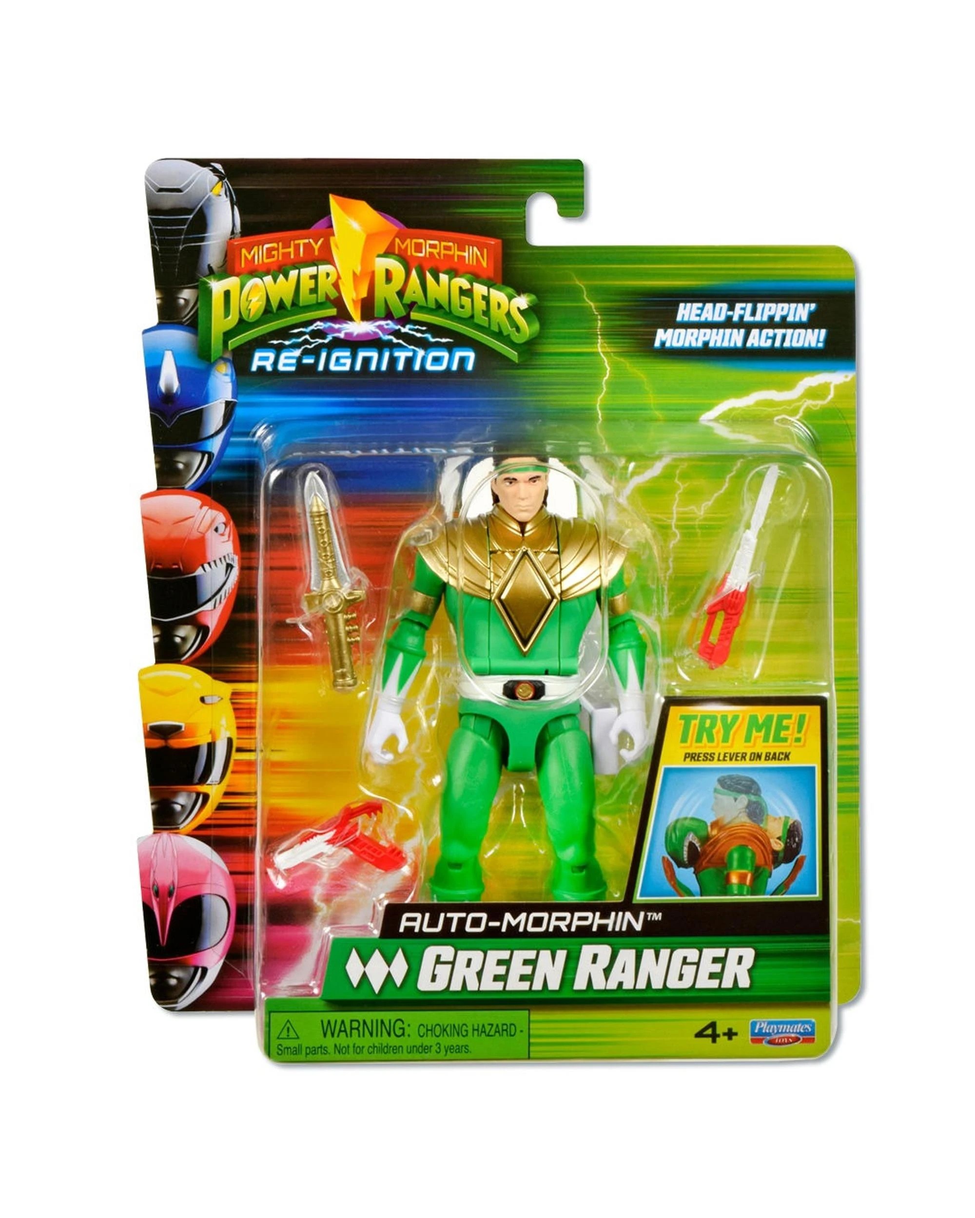 1 Power Rangers Re-Ignition Auto-Morphin Green Ranger Action Figure, 1 of 4