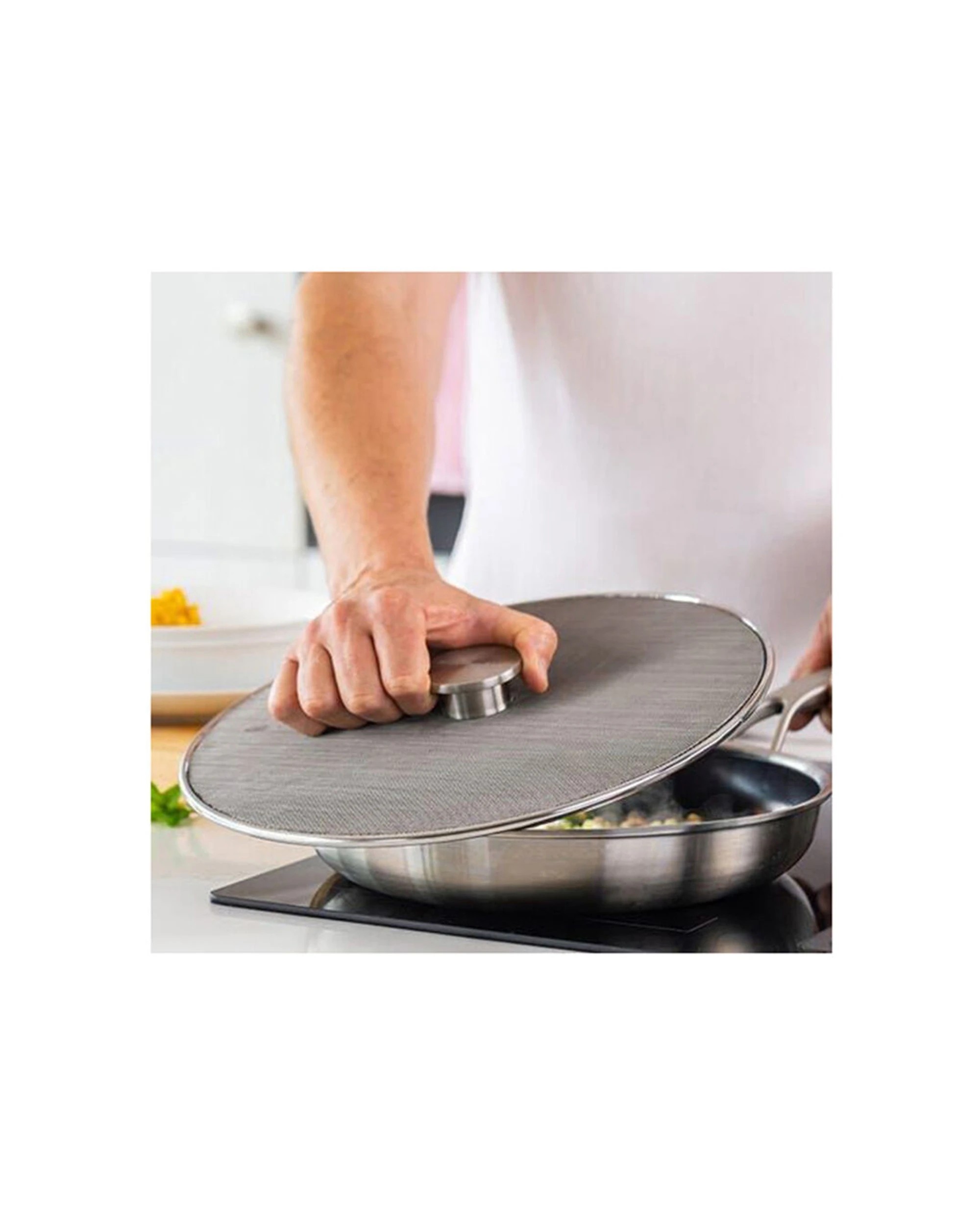 2 KitchenAid Odour Absorbing Splatter Guard Cooking Utensil 33cm - Grey, 2 of 5