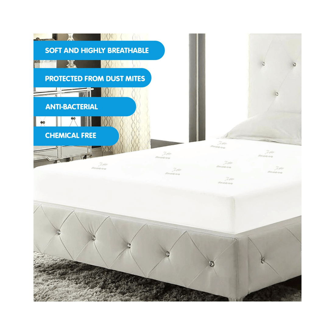 7 Laura Hill Bamboo Mattress Protector- King, 7 of 8