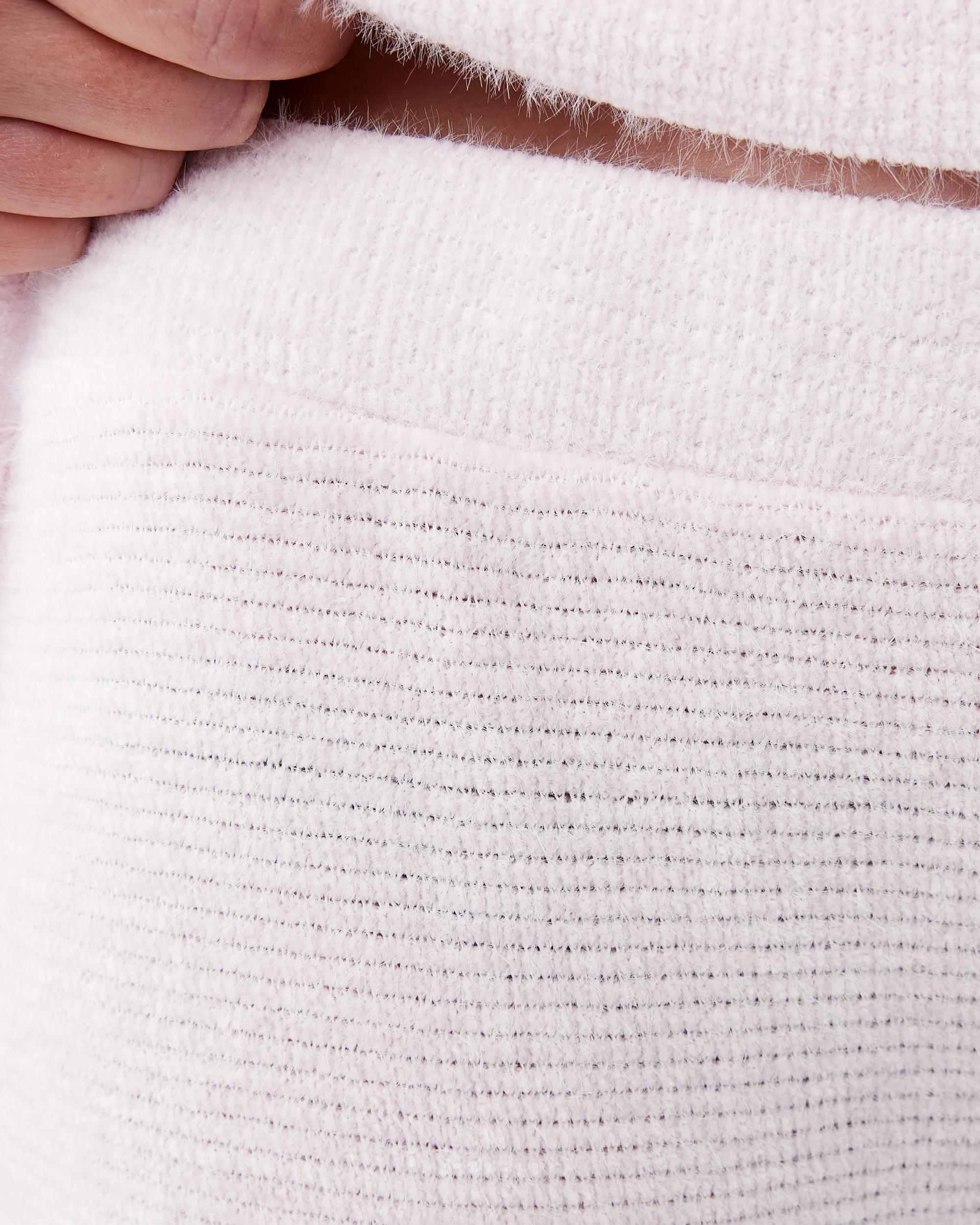 4 Plush Waffle Lounge Pants Bllet Pink, 4 of 5