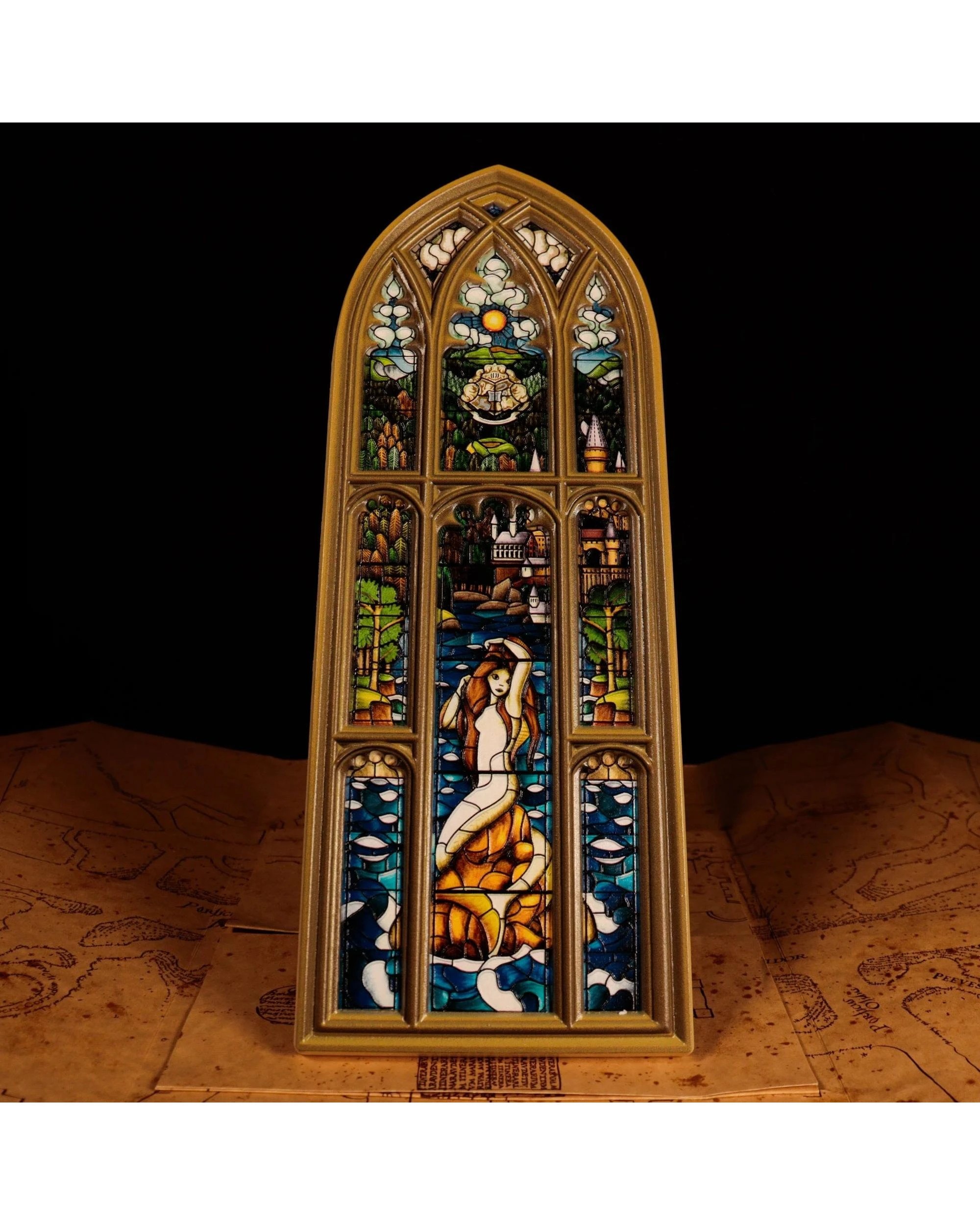 7 Fanattik Harry Potter Mermaid Stained Glass Window Resin Plaque, 7 of 10