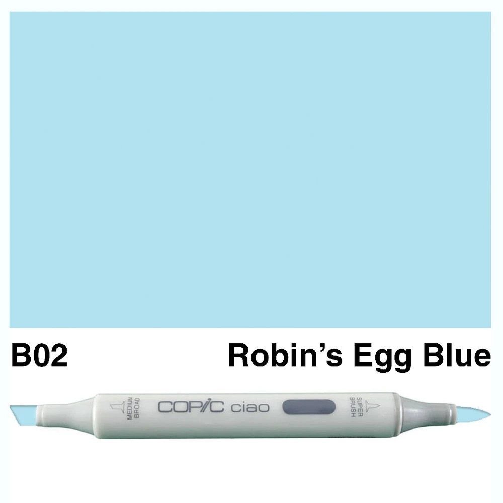 3 Copic Ciao Dual Nib Marker B02 Robin's Egg Blue, 3 of 3