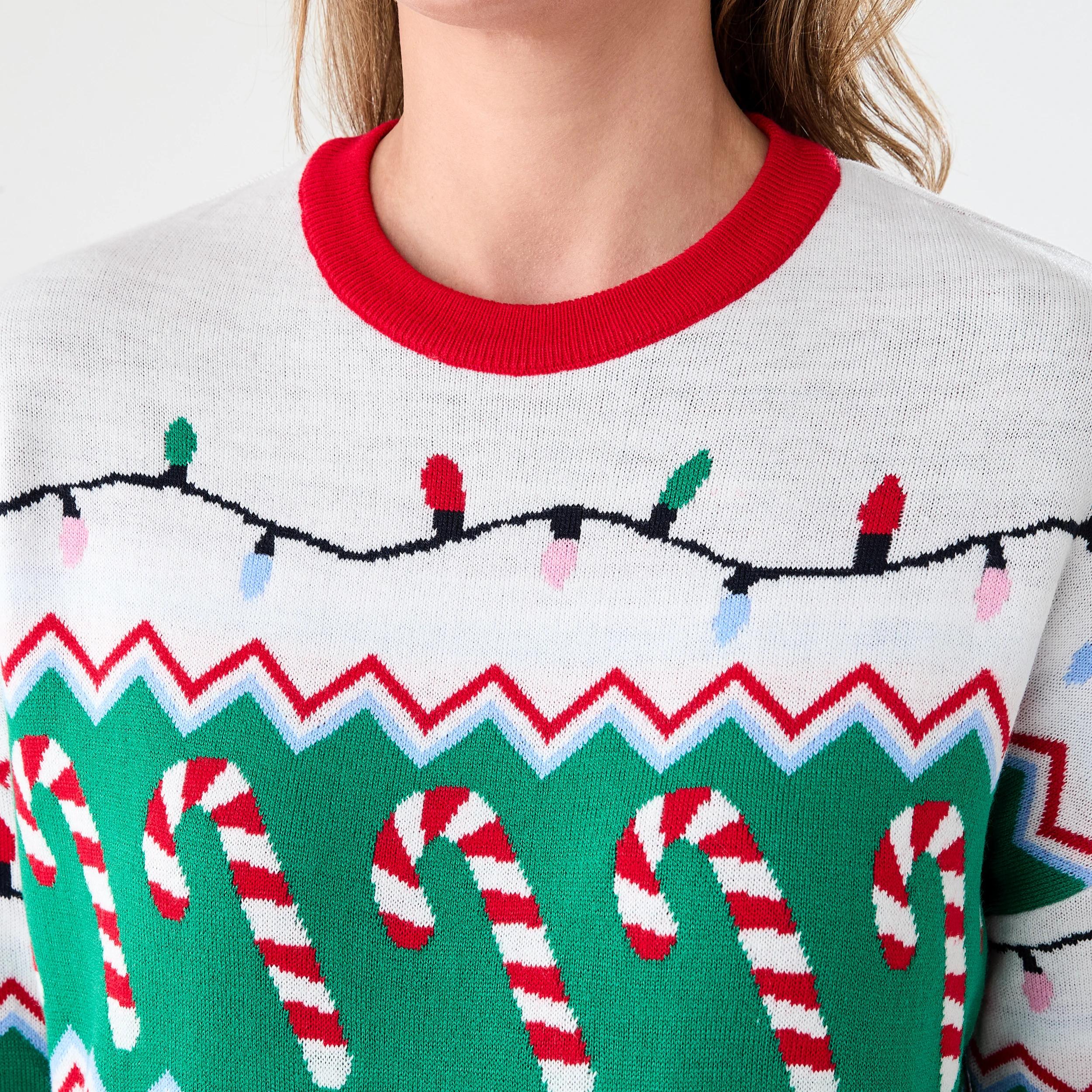 5 Christmas Jumper CANDY CANE WOMENS, 5 of 6