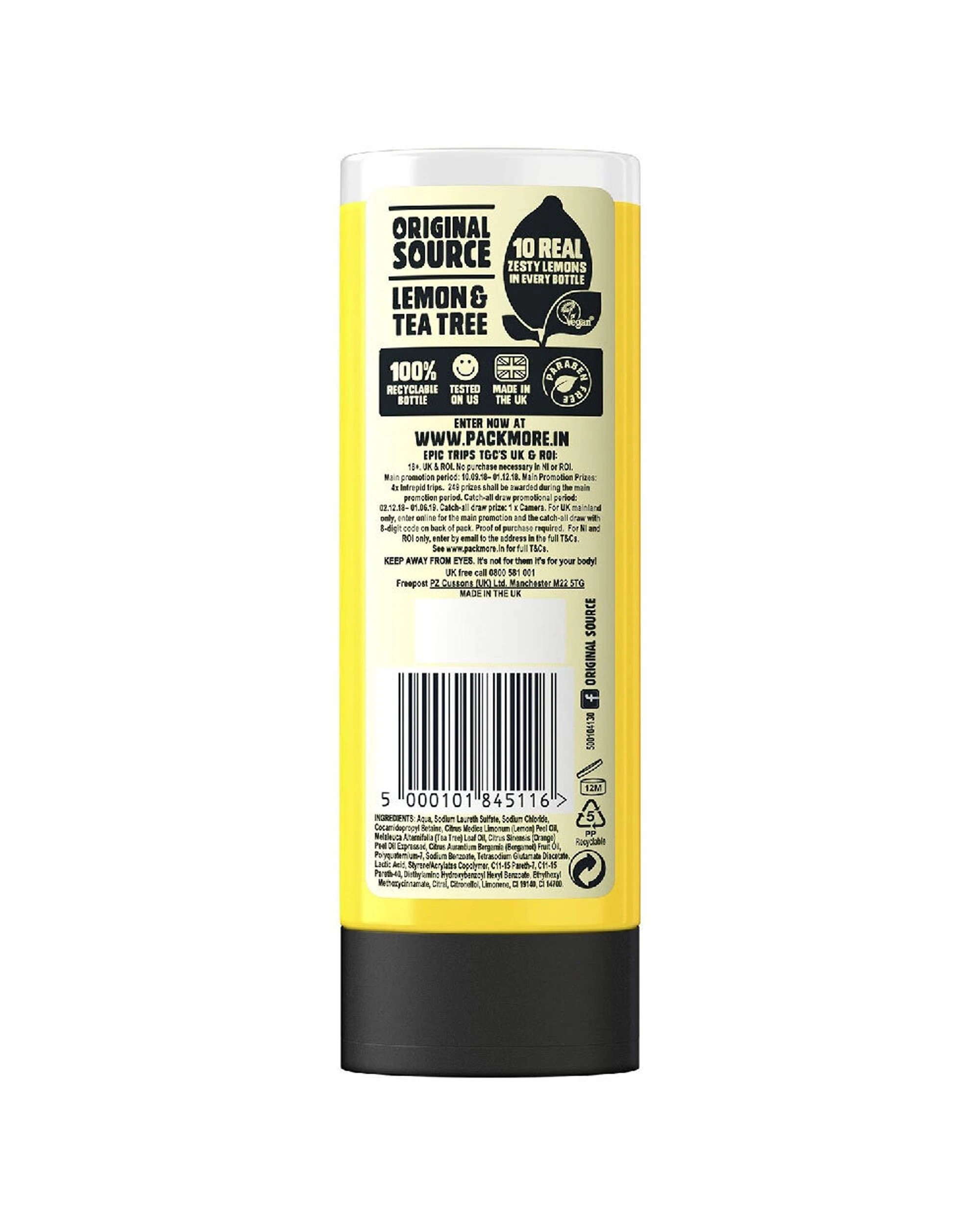 2 Original Source Shower Gel Zesty Lemon And Tea Tree 250ml - Yellow, 2 of 3