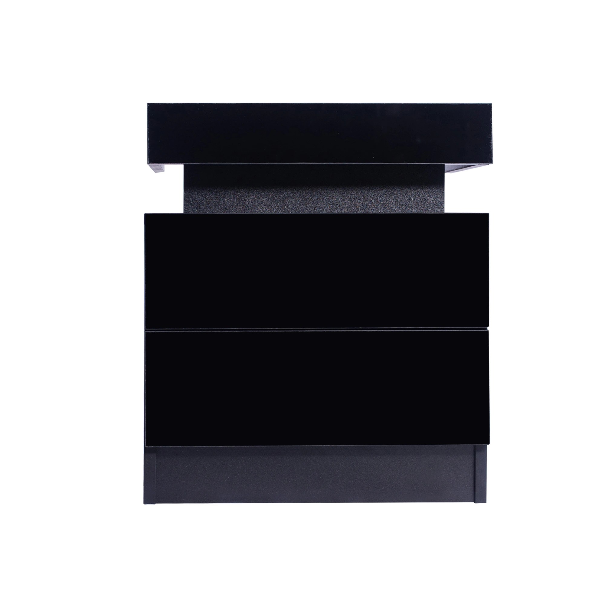 1 Levede Bedside Tables Side Table 2 Drawers RGB LED High Gloss Nightstand Cabinet, 1 of 6