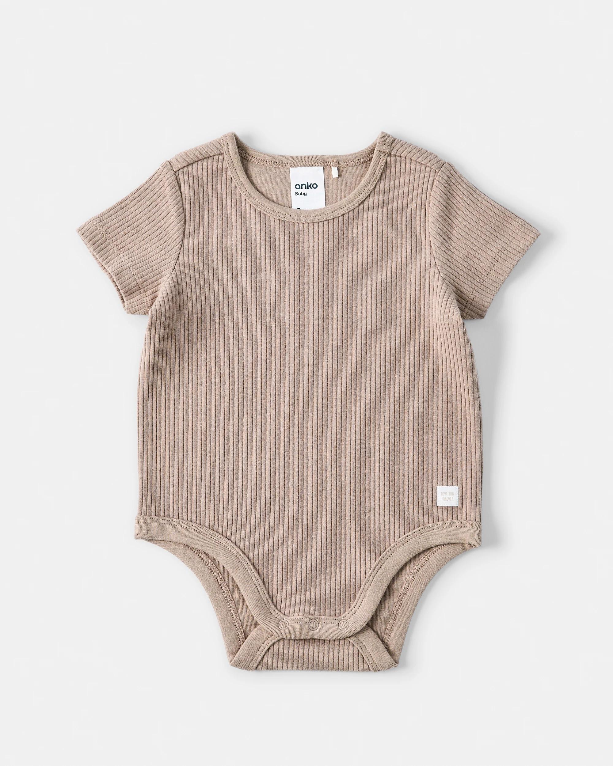 5 3 Pack Cotton Short Sleeve Rib Bodysuits Blu Mpack, 5 of 8