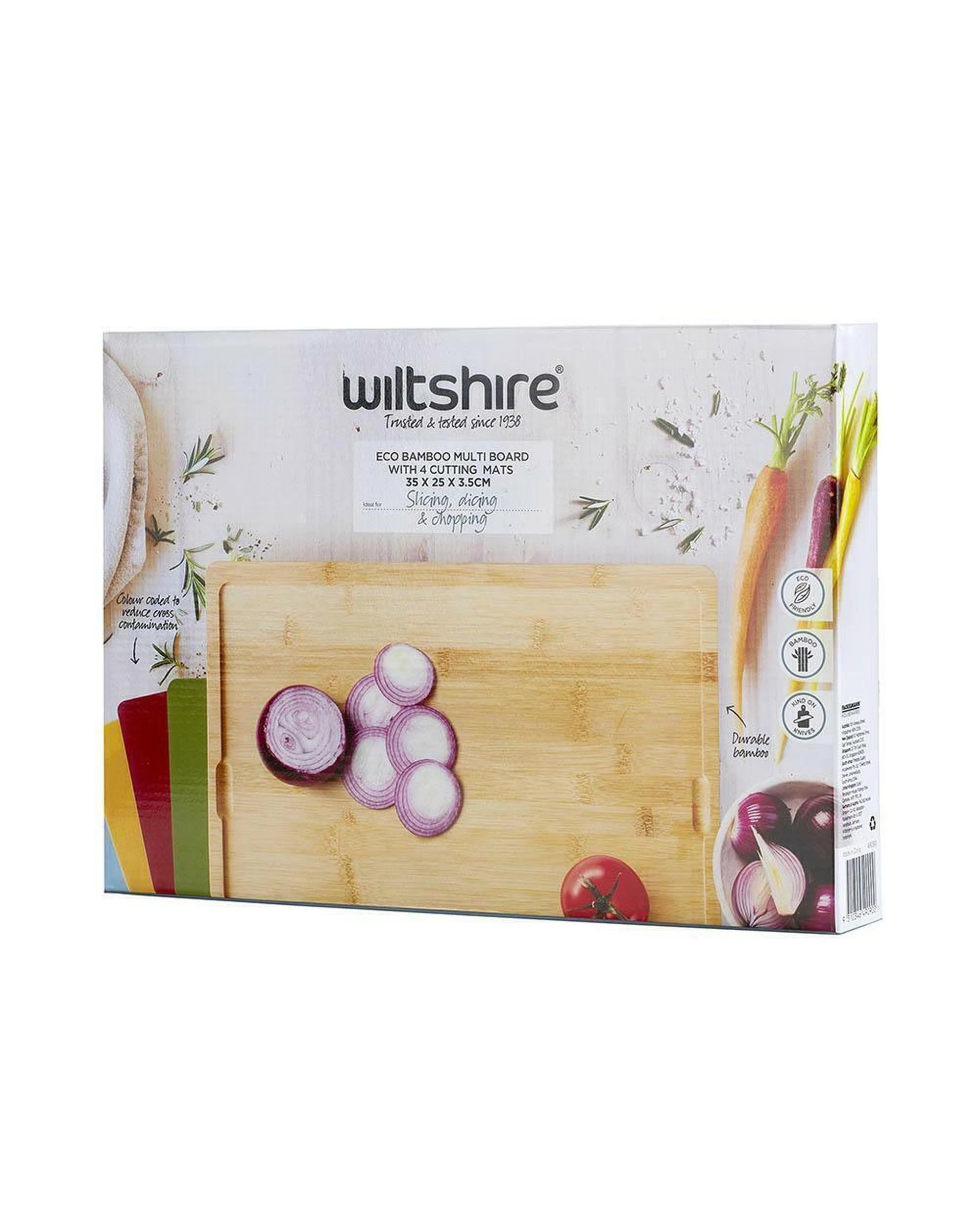 6 Wiltshire Bamboo 4 Piece Multi Chopping Board Set Colour Coded, 6 of 7