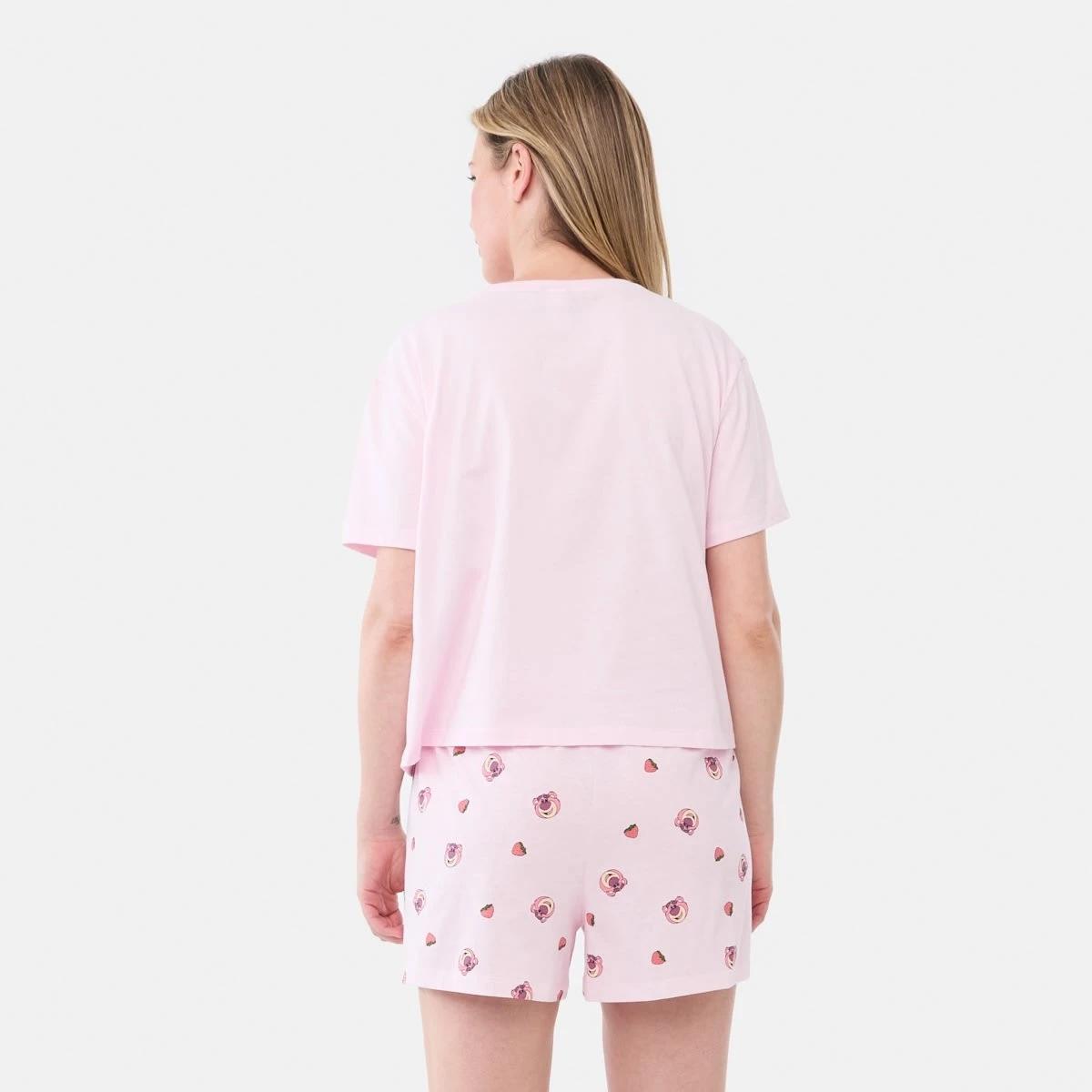 3 Lotso License Short Sleeve Top and Shorts Knit Pyjama Set LOTSO CHERRY BLOSSOM, 3 of 6