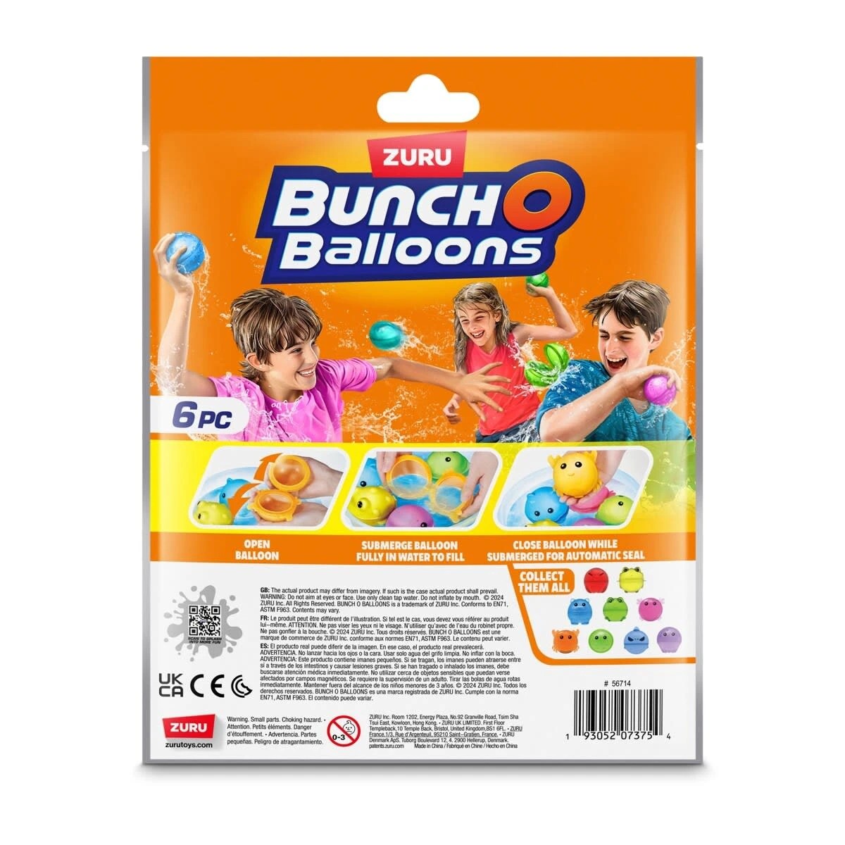 8 6 Piece Zuru X-SHOT Bunch O Balloons Reusable Animals Water Balloons - Assorted, 8 of 8