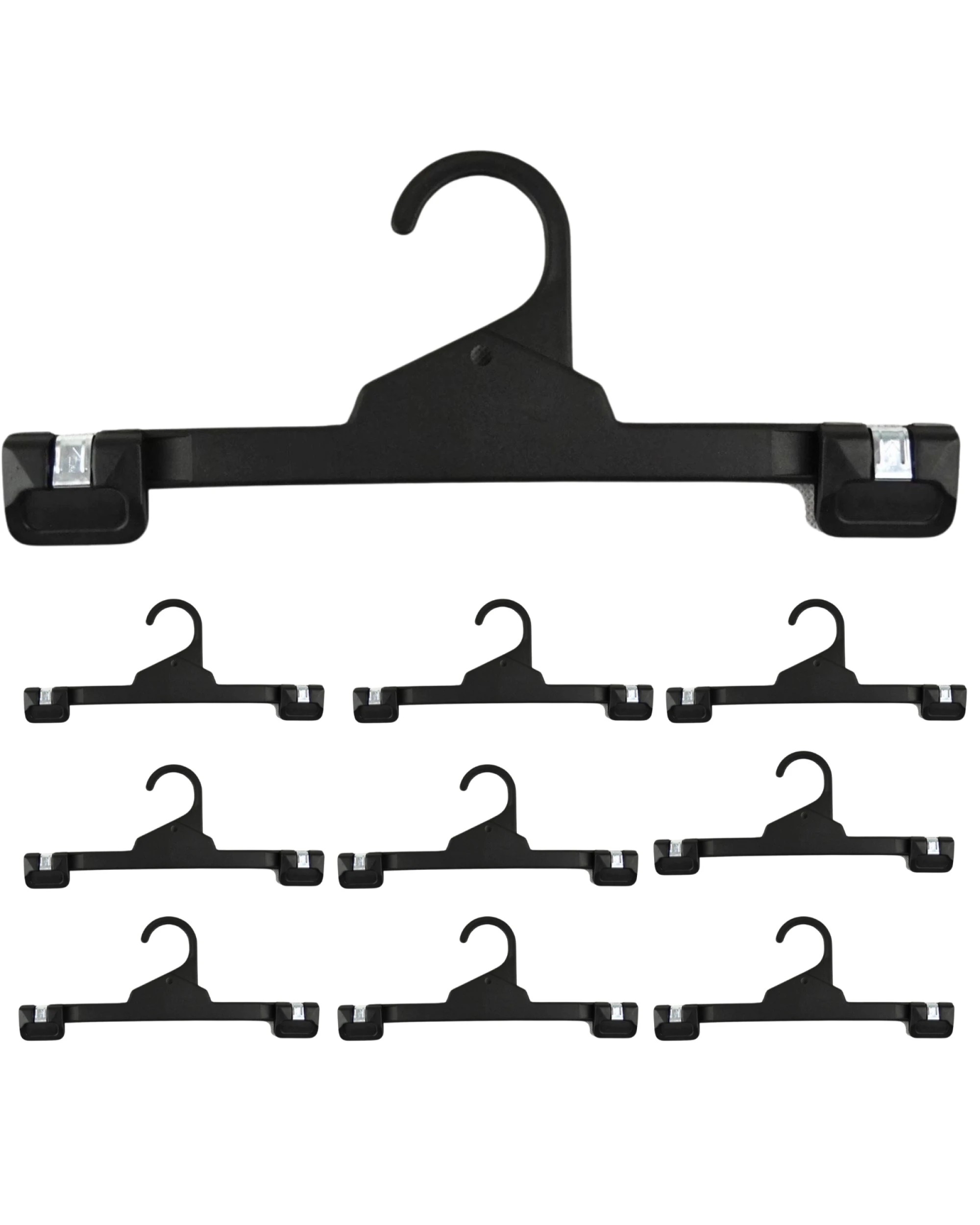 1 Aussie Hangers 10x Heavy Duty Adult Clip Hanger 310mm Commercial Trouser, 1 of 1