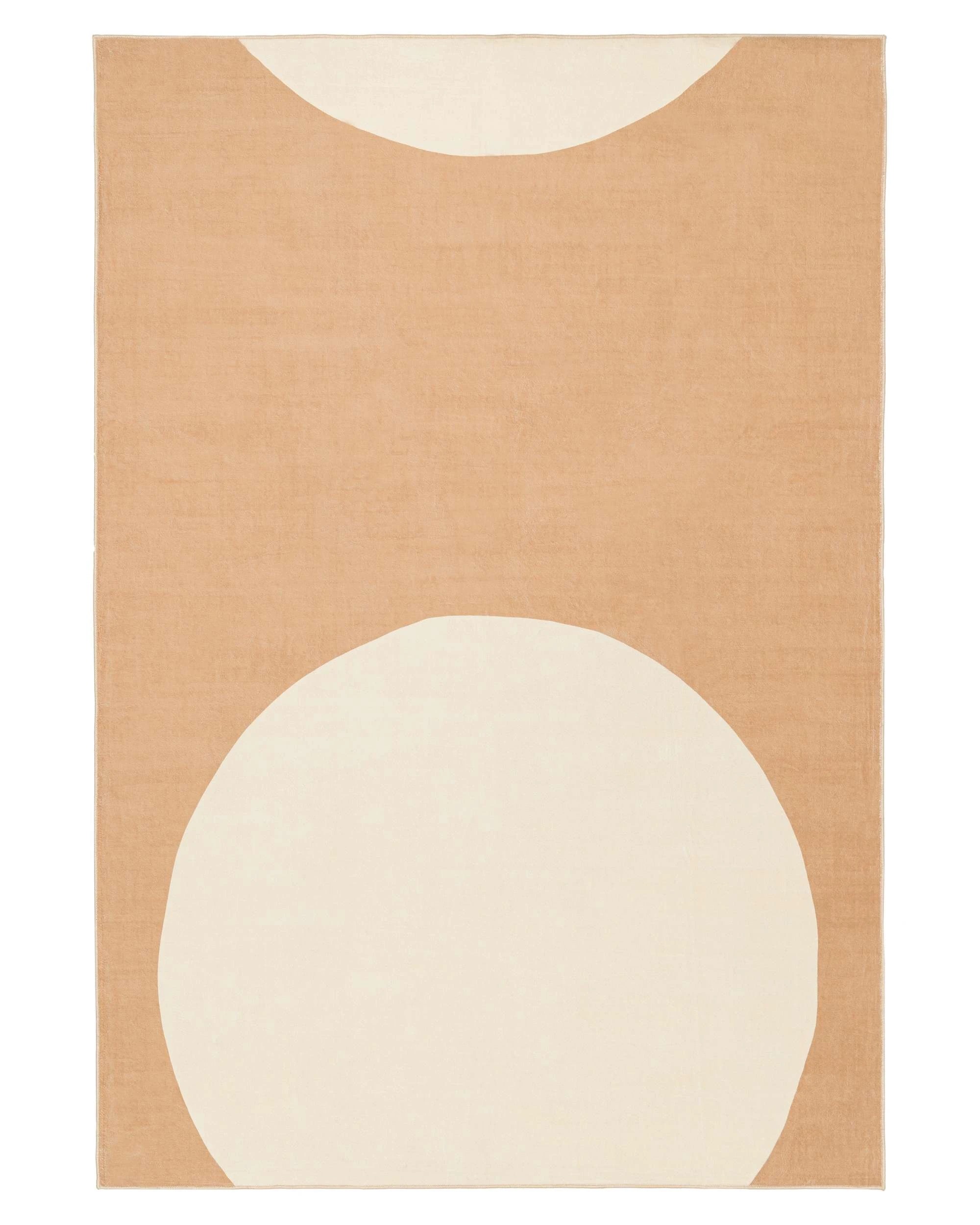 1 Loopsie Lugo Printed Washable Rug-290cm x 190cm - Orange, 1 of 8