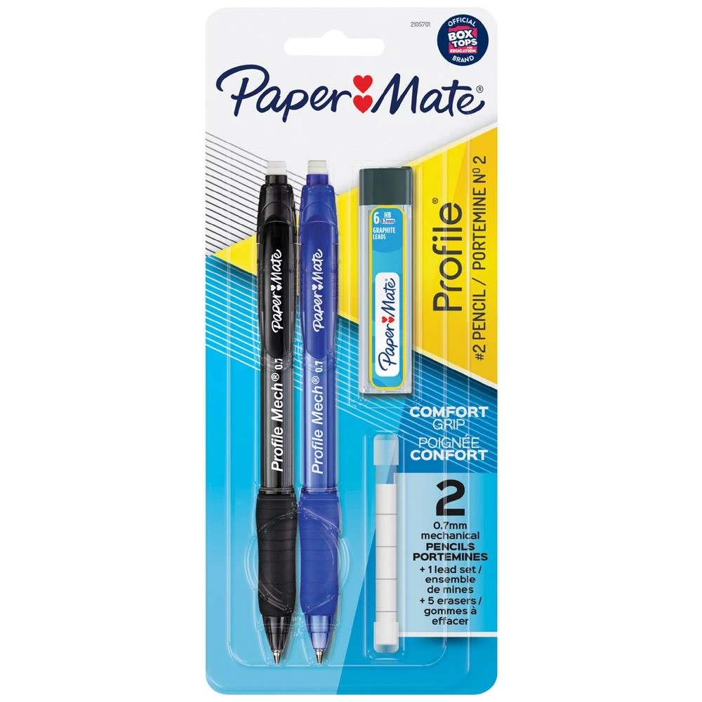 1 Paper Mate Profile Mechanical Pencil 0.7mm Assorted 2 Pack, 1 of 3