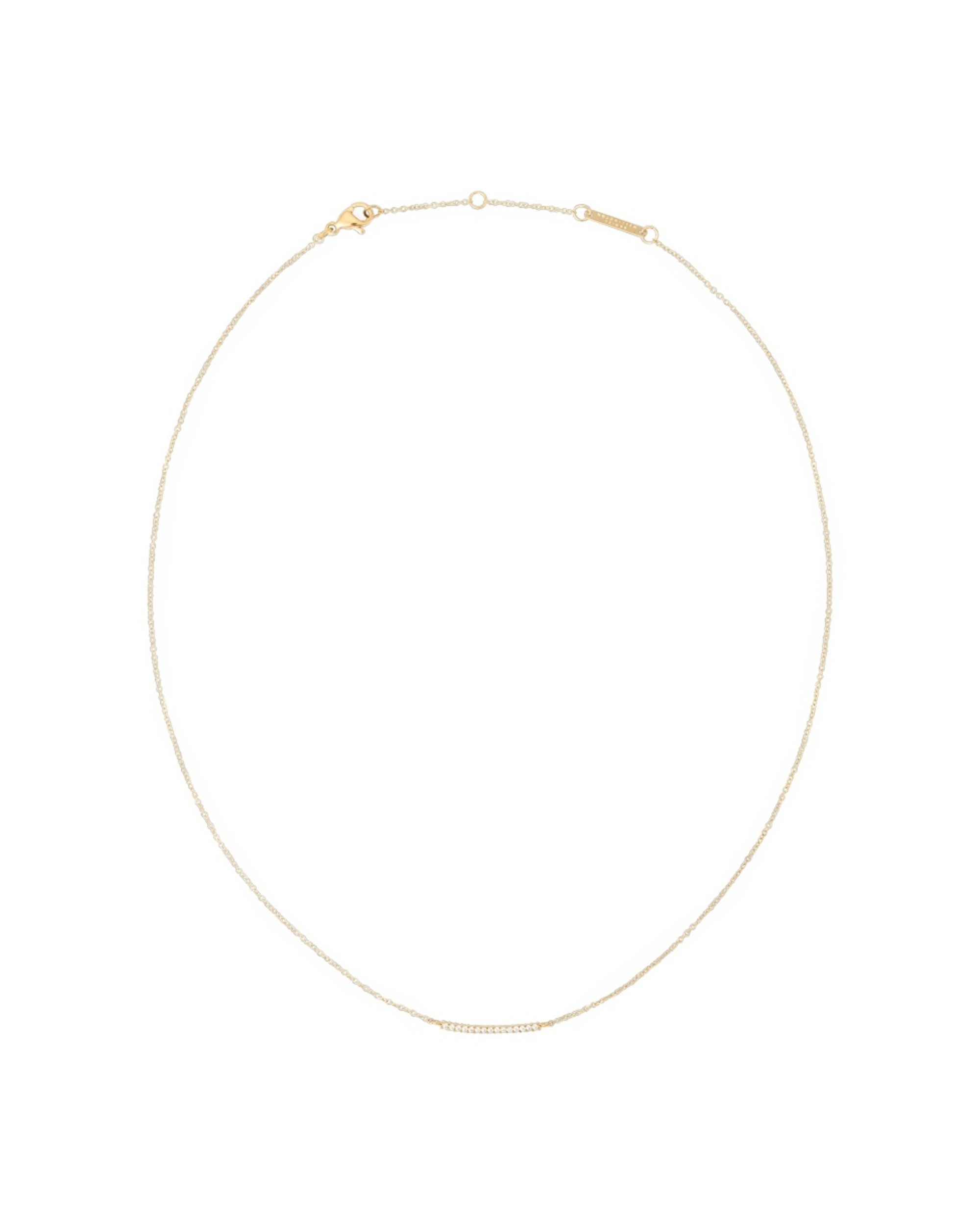 1 Daniel Wellington Mirelle Eternity Necklace Gold With White Stones 400-440mm Jewellery - Gold, 1 of 4