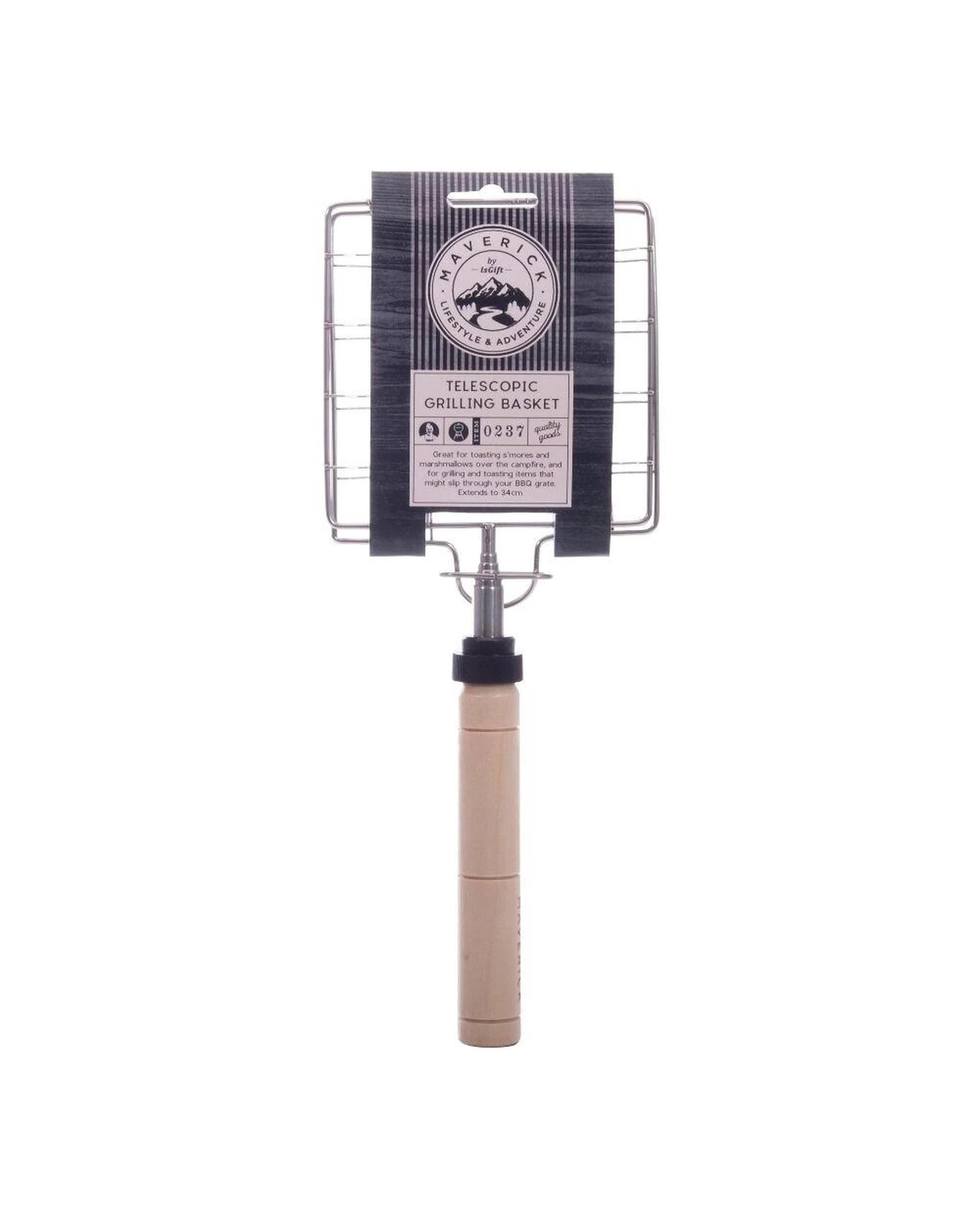 1 Maverick BBQ Telescopic Grill Basket Extends to 57cm, 1 of 3