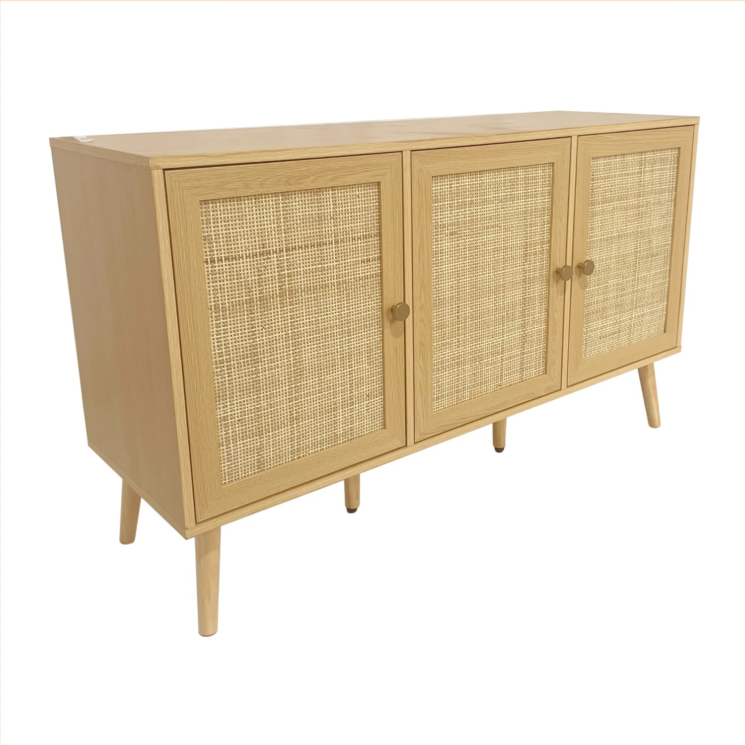 1 Foret Rattan Kitchen Sideboard Cabinet Storage Shelf Organizer Hallway Table, 1 of 10