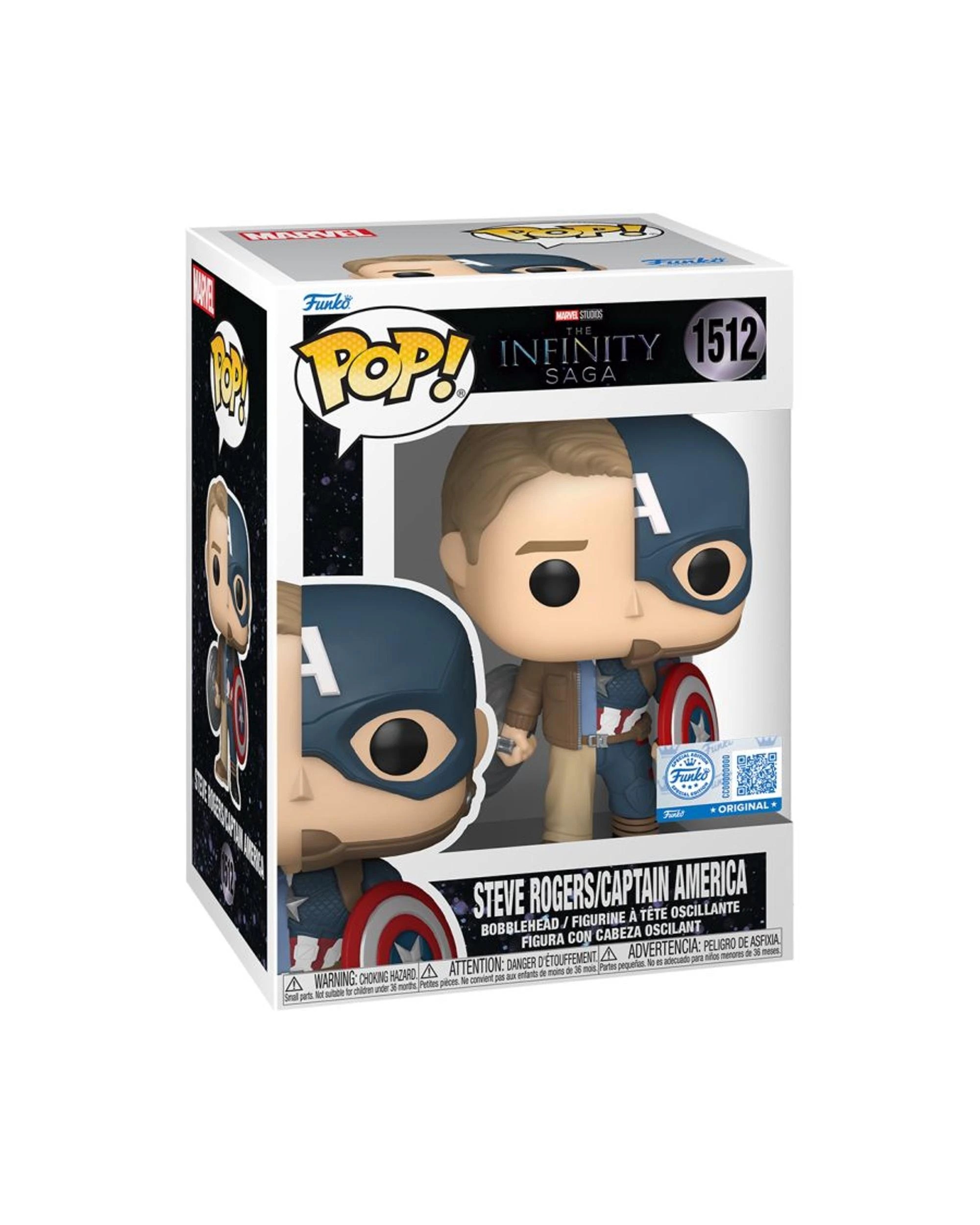 3 Marvel The Infinity Saga Steve Rogers/Captain America Funko POP! Vinyl, 3 of 3