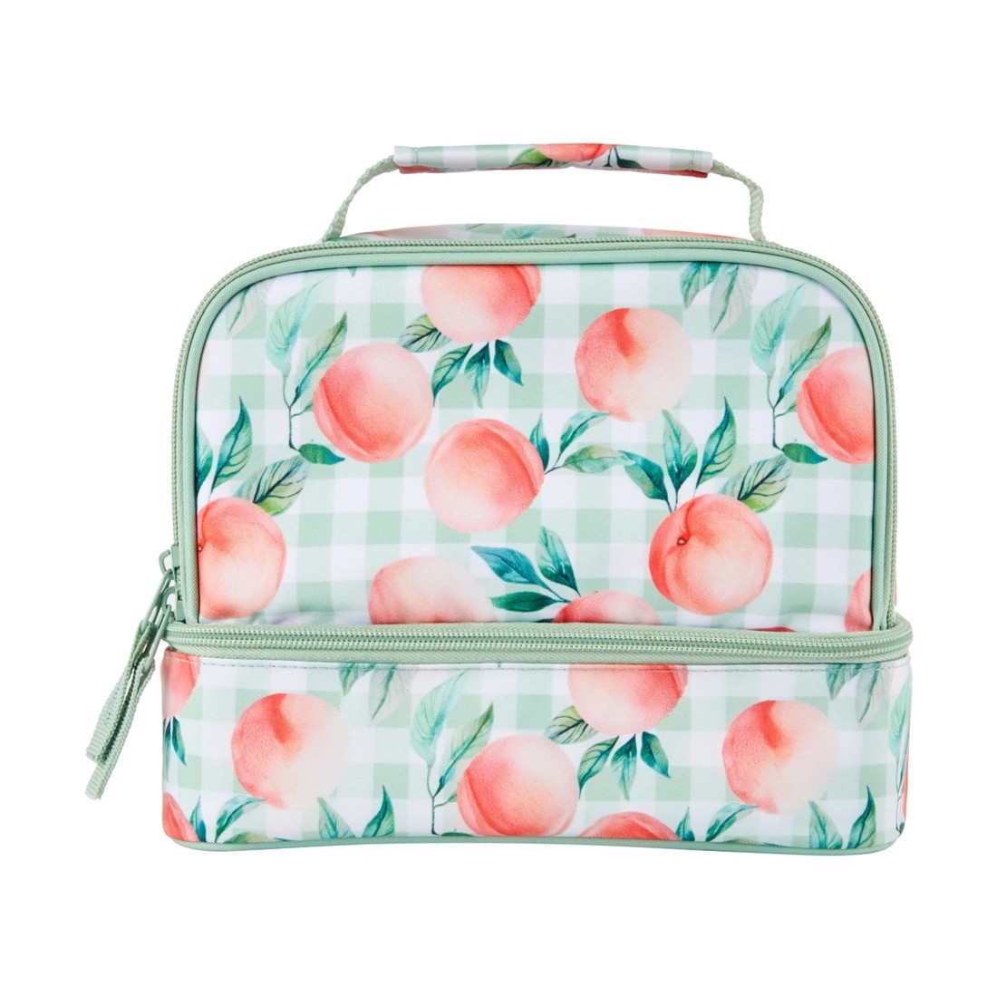 1 Peach Insulated Twin Deck Lunch Bag, 1 of 4