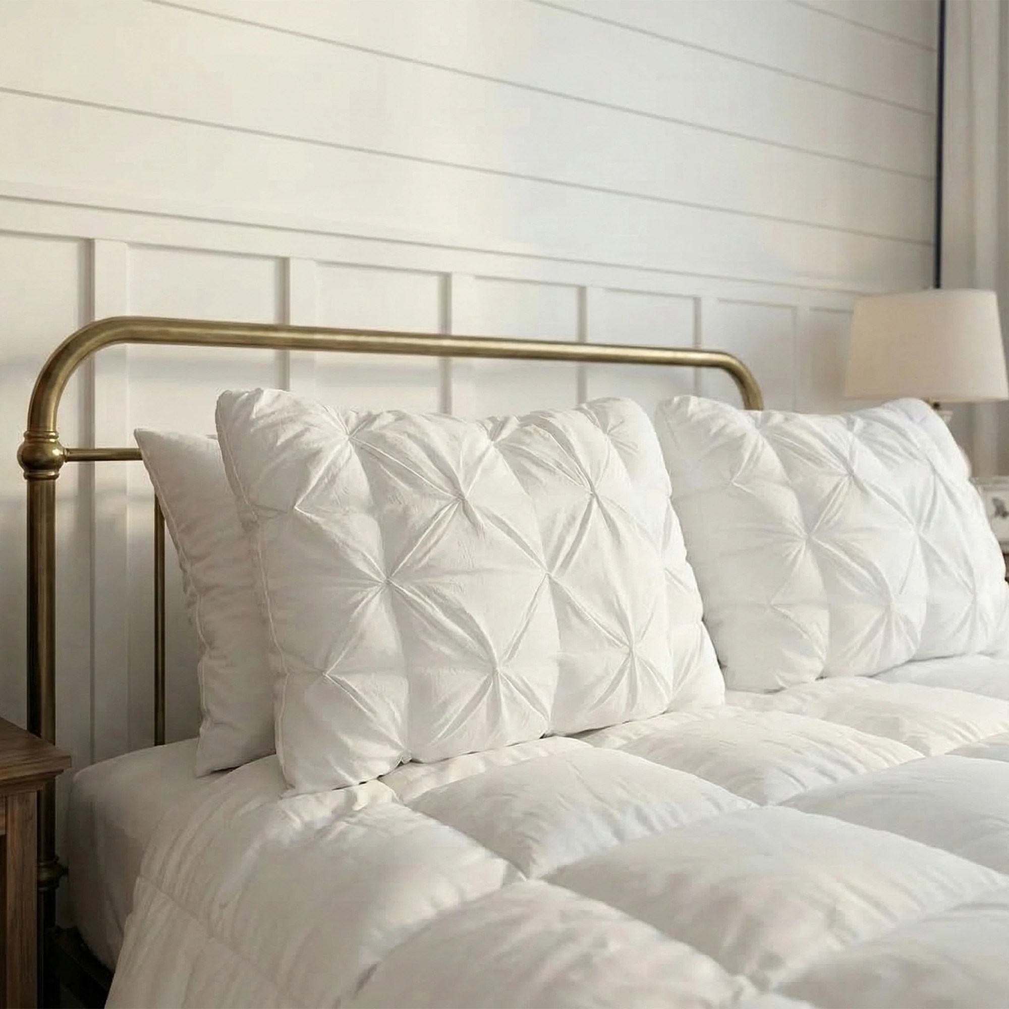1 Royal Comfort Luxury Hotel Pillow 2 Pack 800GSM Microfibre 50x90cm White - White, 1 of 2